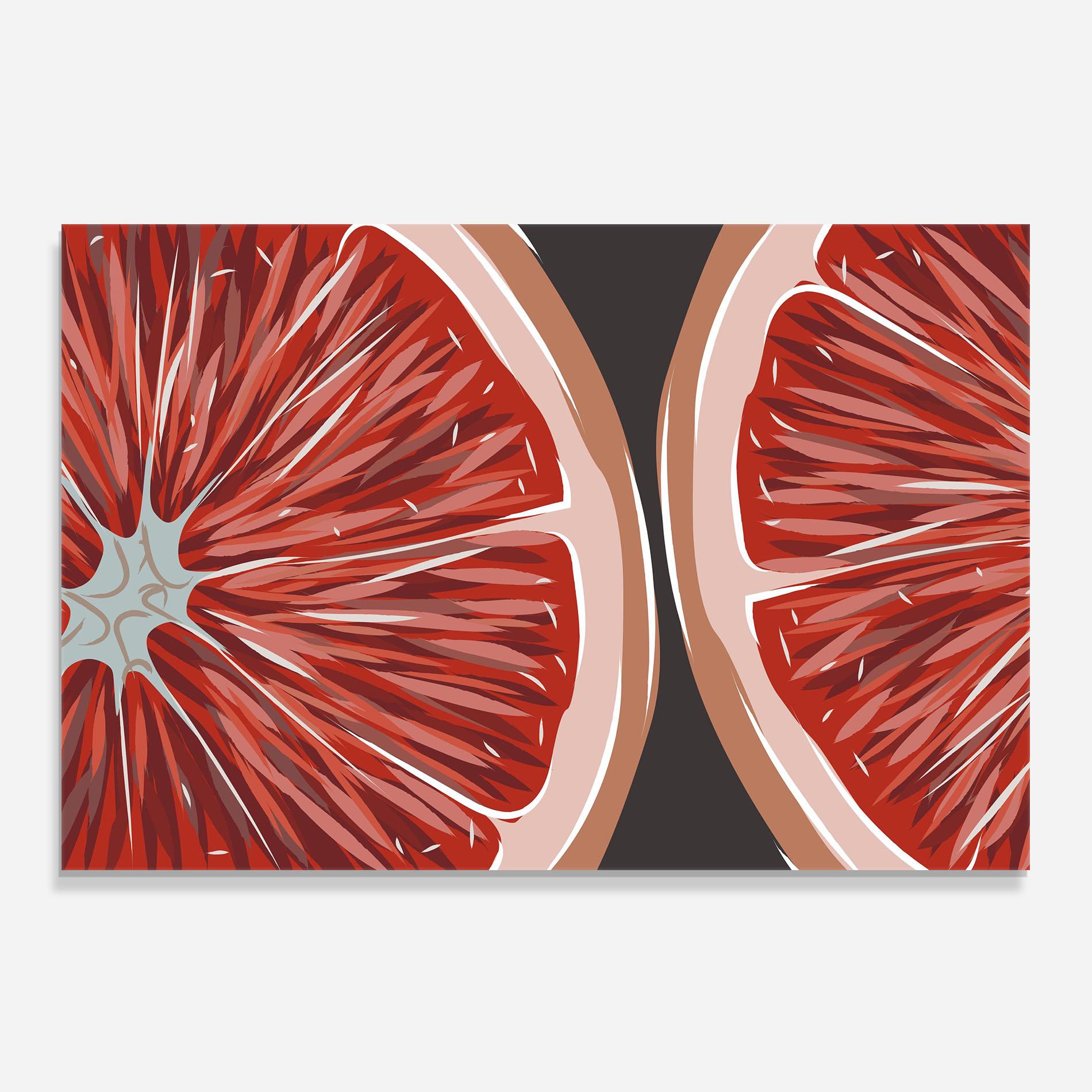 Panou Sticla Bucatarie Grapefruit Close Up mockup 0