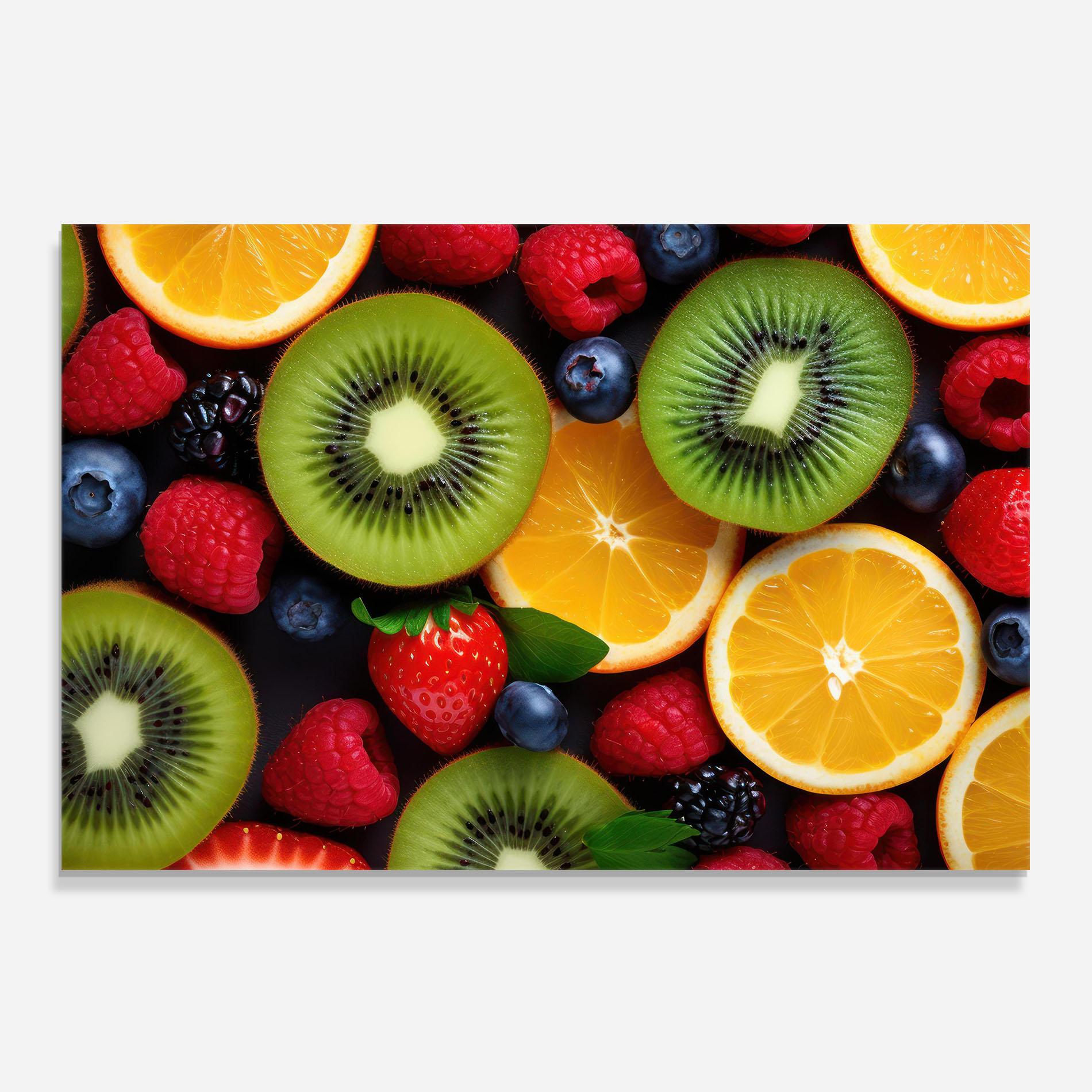 Panou Sticla Bucatarie Kiwi Fruit Mix mockup 0