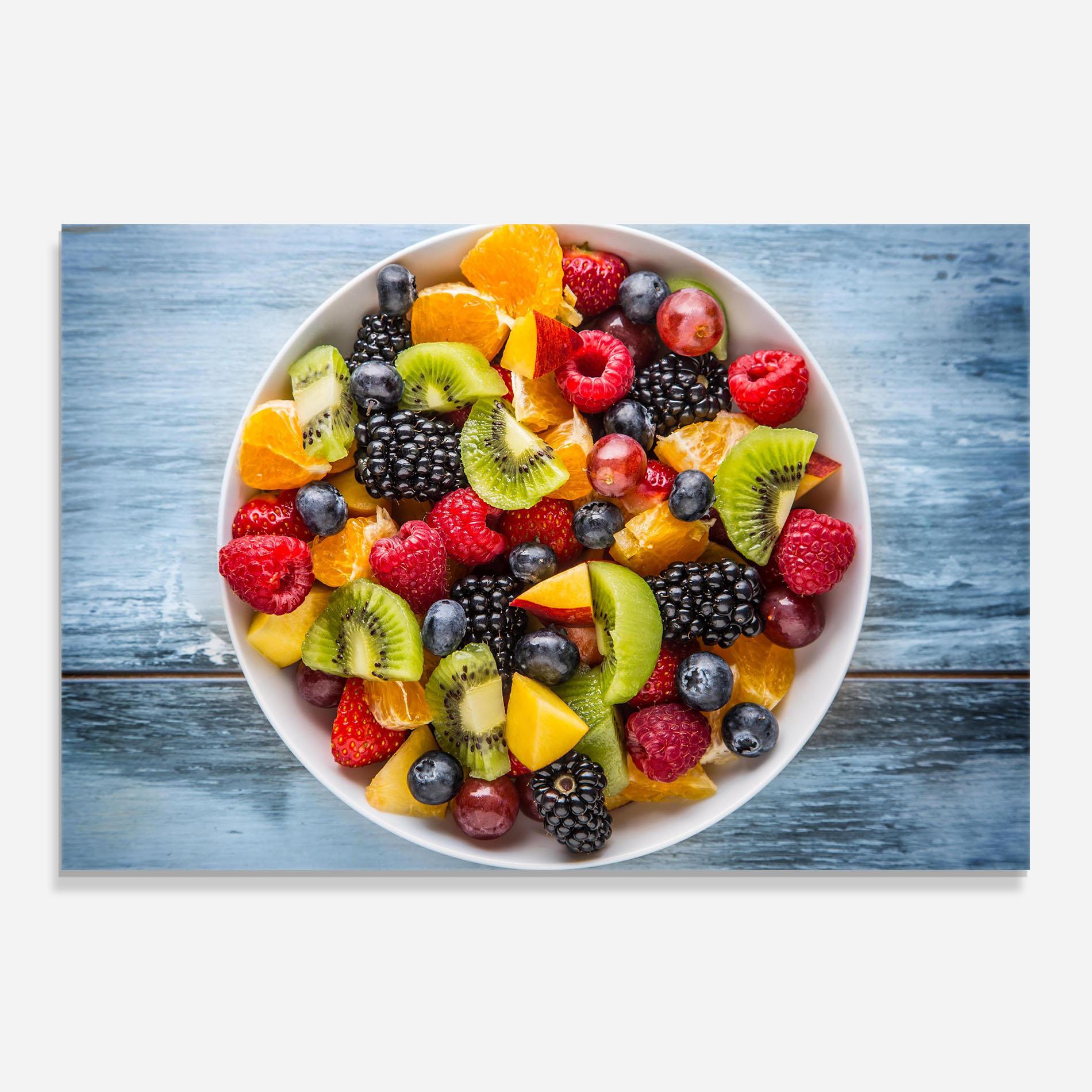 Panou Sticla Bucatarie Tropical Fruit Salad mockup 0