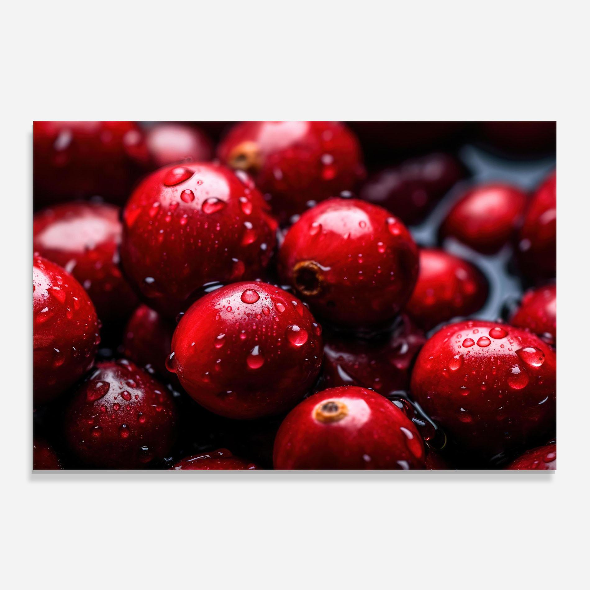 Panou Sticla Bucatarie Wet Cranberries mockup 0