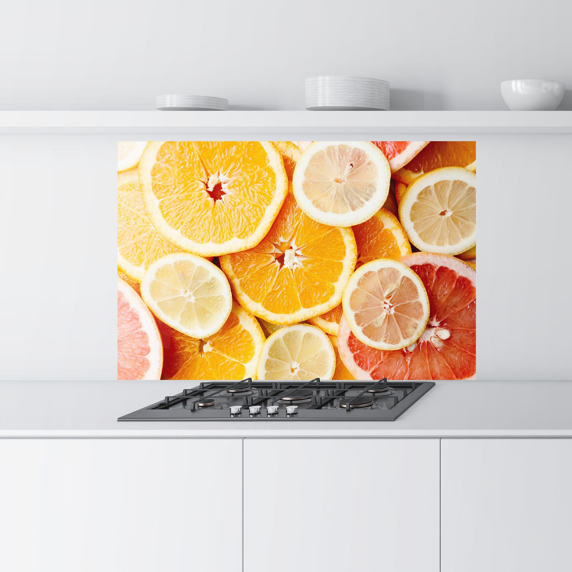 Panou Sticla Bucatarie Citrus Fruits mockup 9