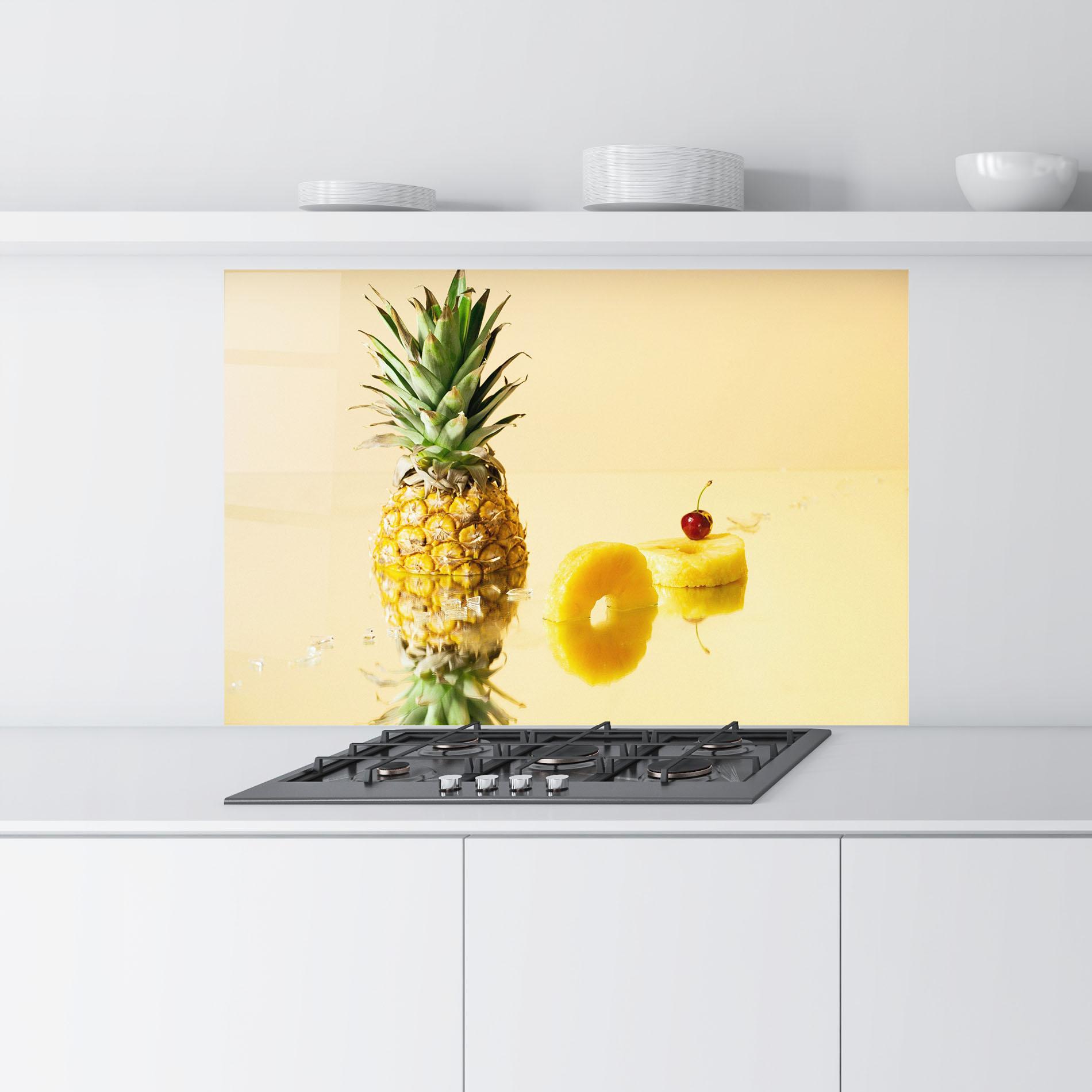 Panou Sticla Bucatarie Cut Pineapple mockup 9