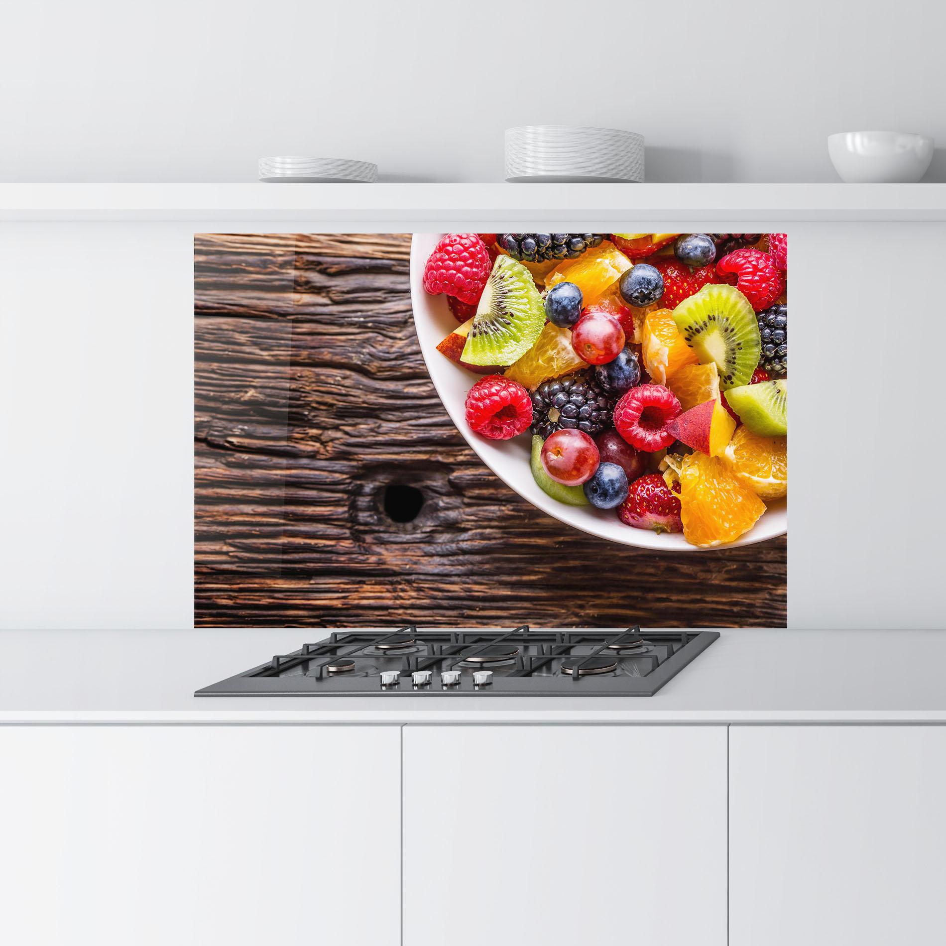 Panou Sticla Bucatarie Fresh Fruit Salad mockup 9