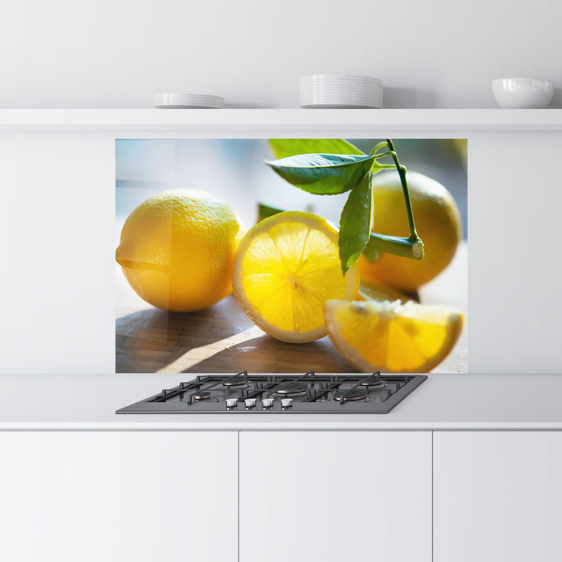 Panou Sticla Bucatarie Lemon In The Sun mockup 9