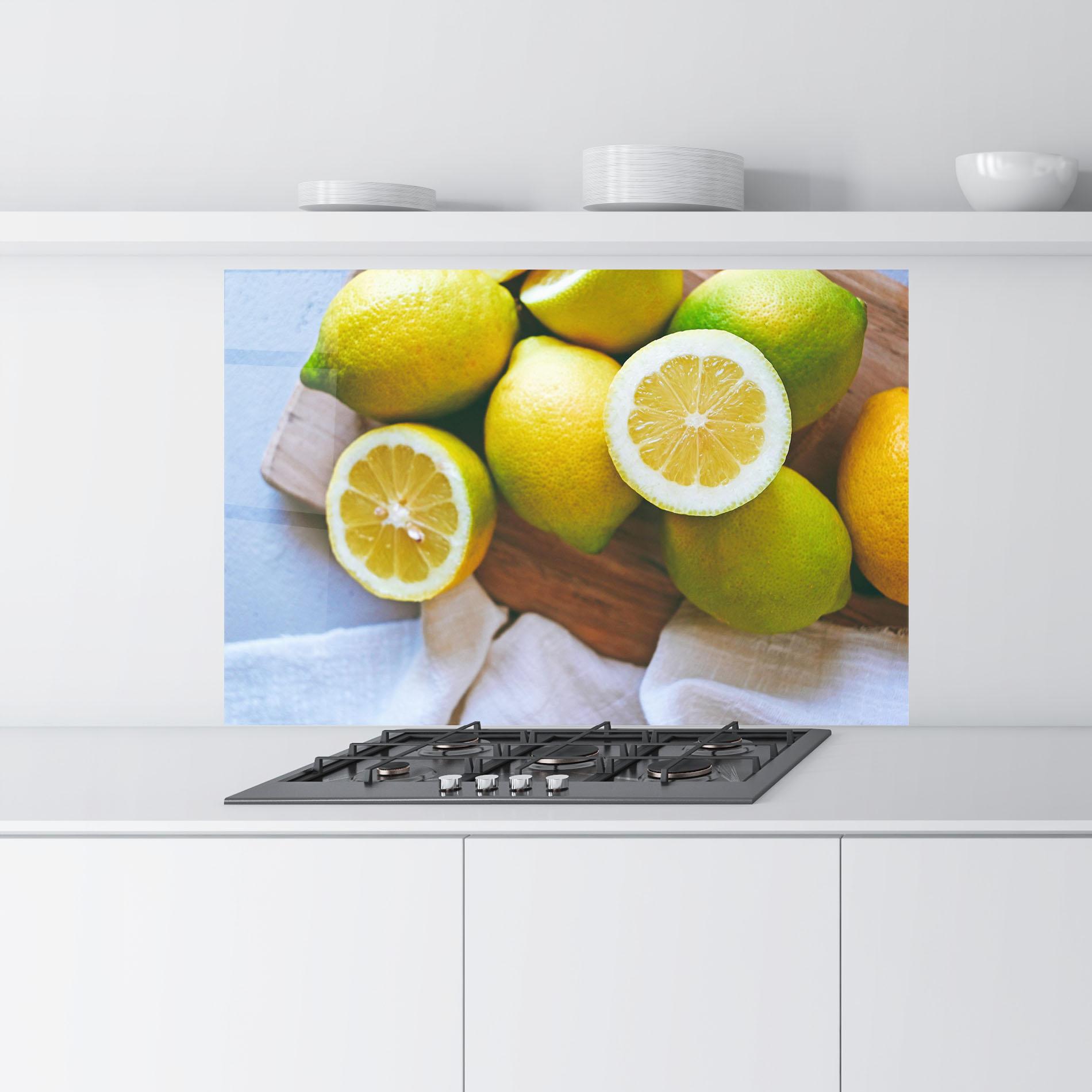 Panou Sticla Bucatarie Lemons On Table mockup 9