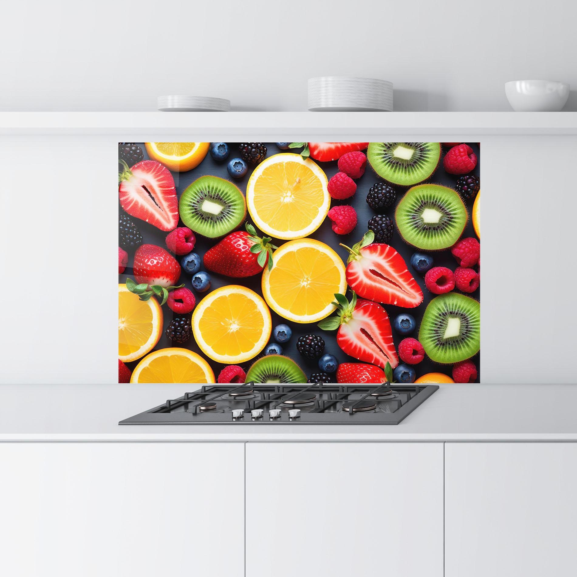 Panou Sticla Bucatarie Orange Fruit Mix mockup 9