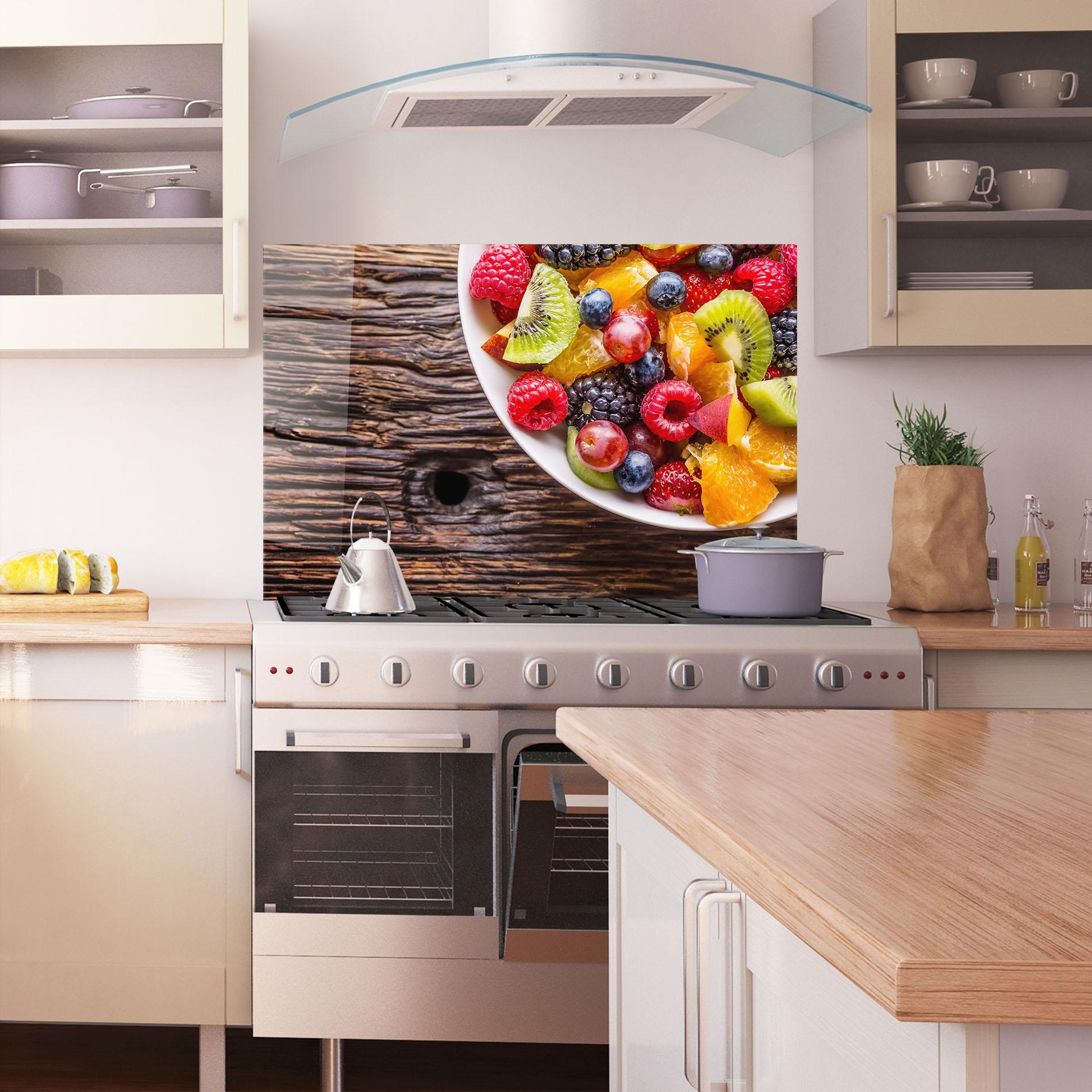 Panou Sticla Bucatarie Fresh Fruit Salad mockup 1