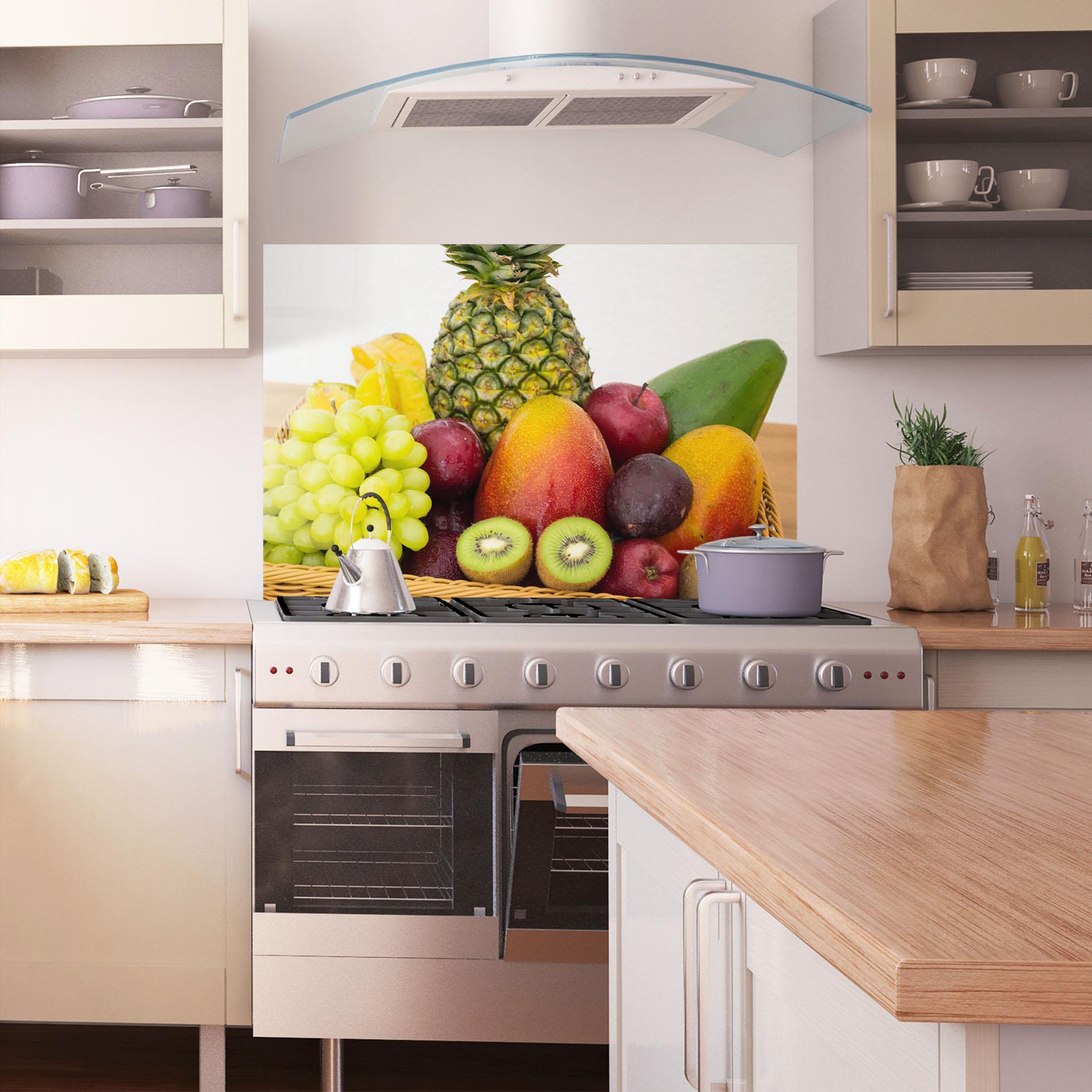 Panou Sticla Bucatarie Fruit Basket mockup 1