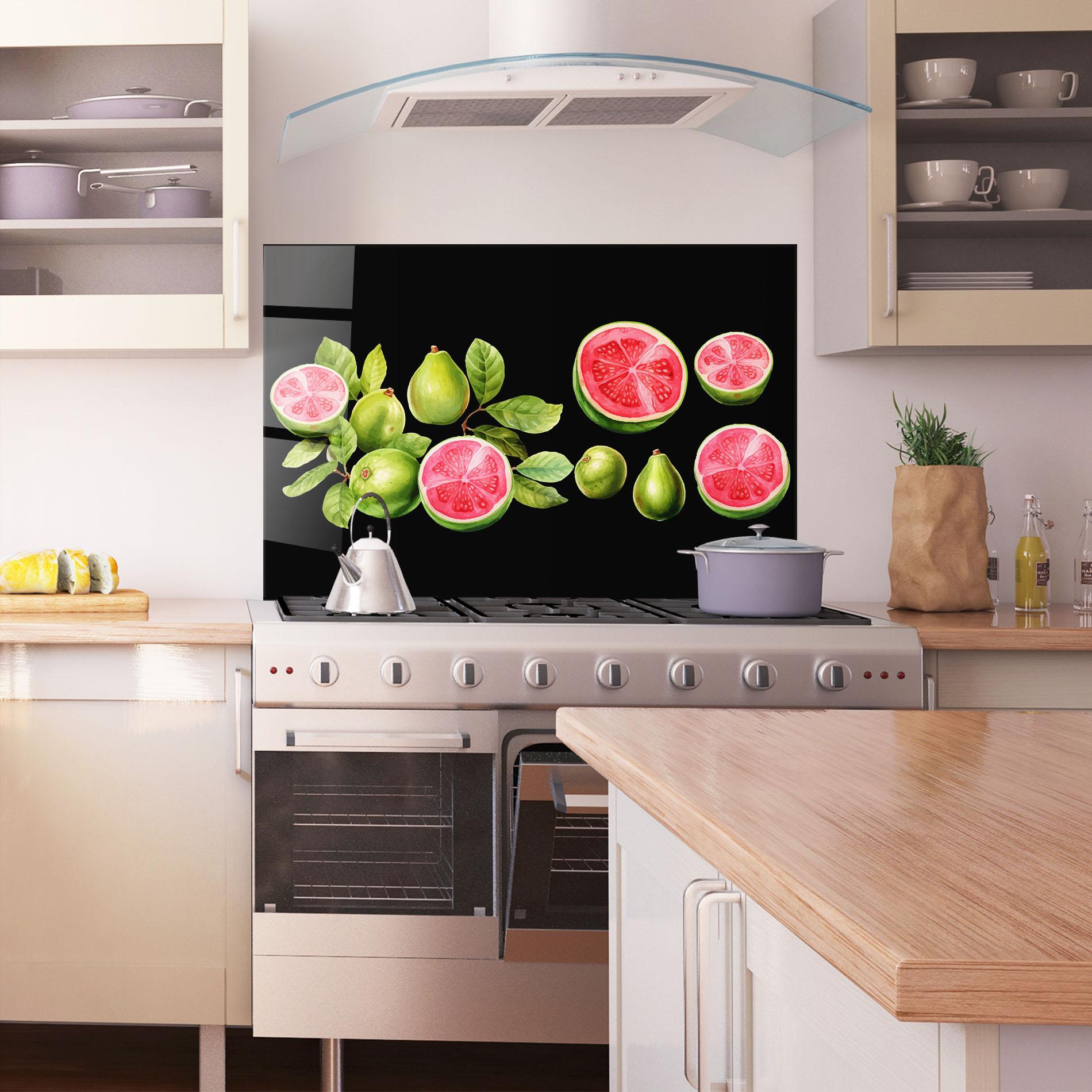 Panou Sticla Bucatarie Green Fruit mockup 1