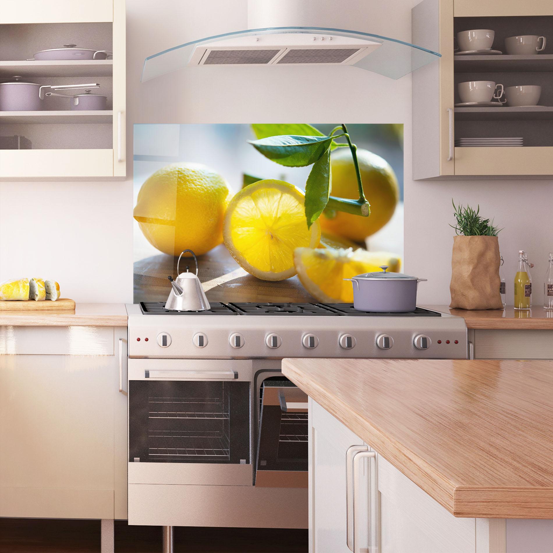 Panou Sticla Bucatarie Lemon In The Sun mockup 1