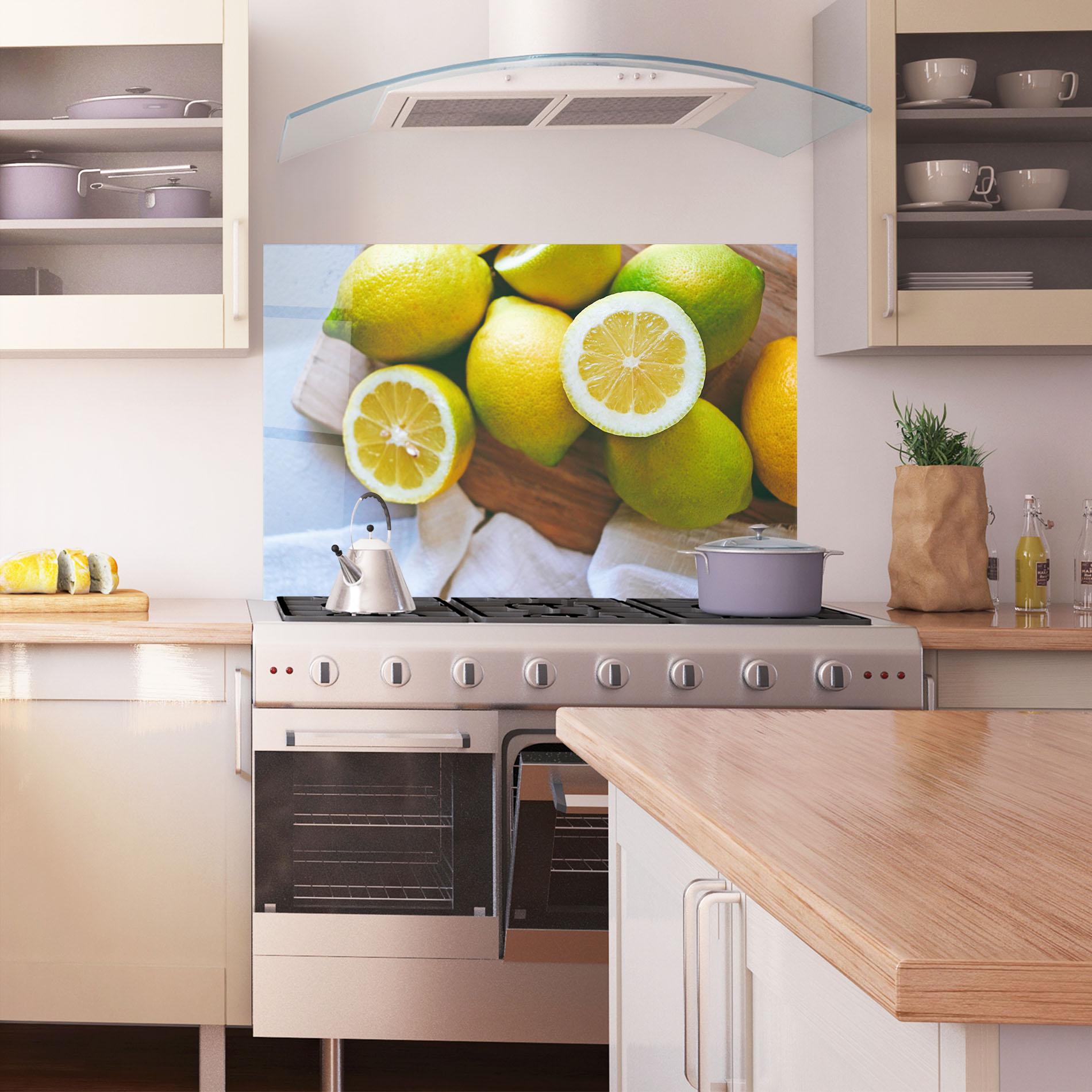 Panou Sticla Bucatarie Lemons On Table mockup 1