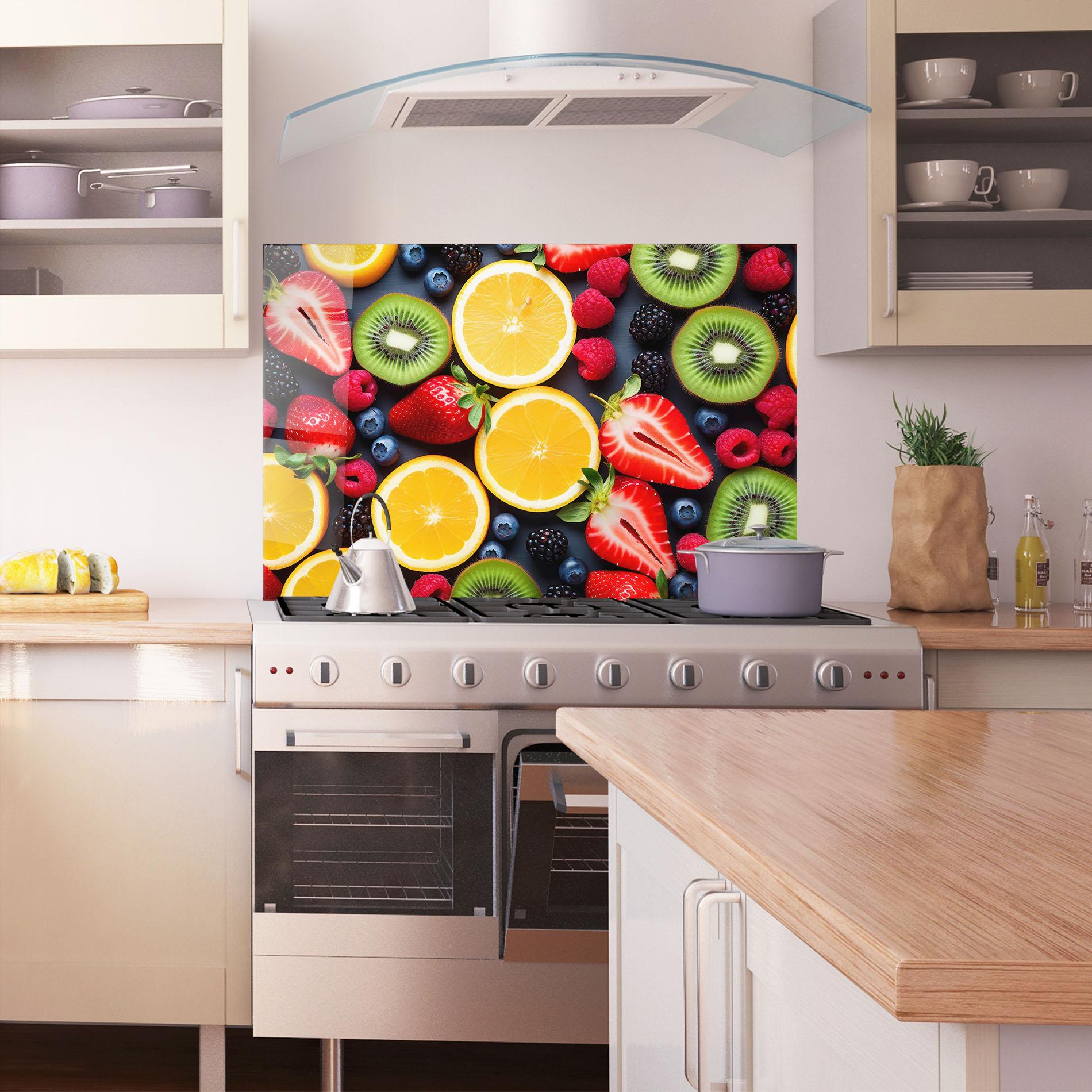 Panou Sticla Bucatarie Orange Fruit Mix mockup 1