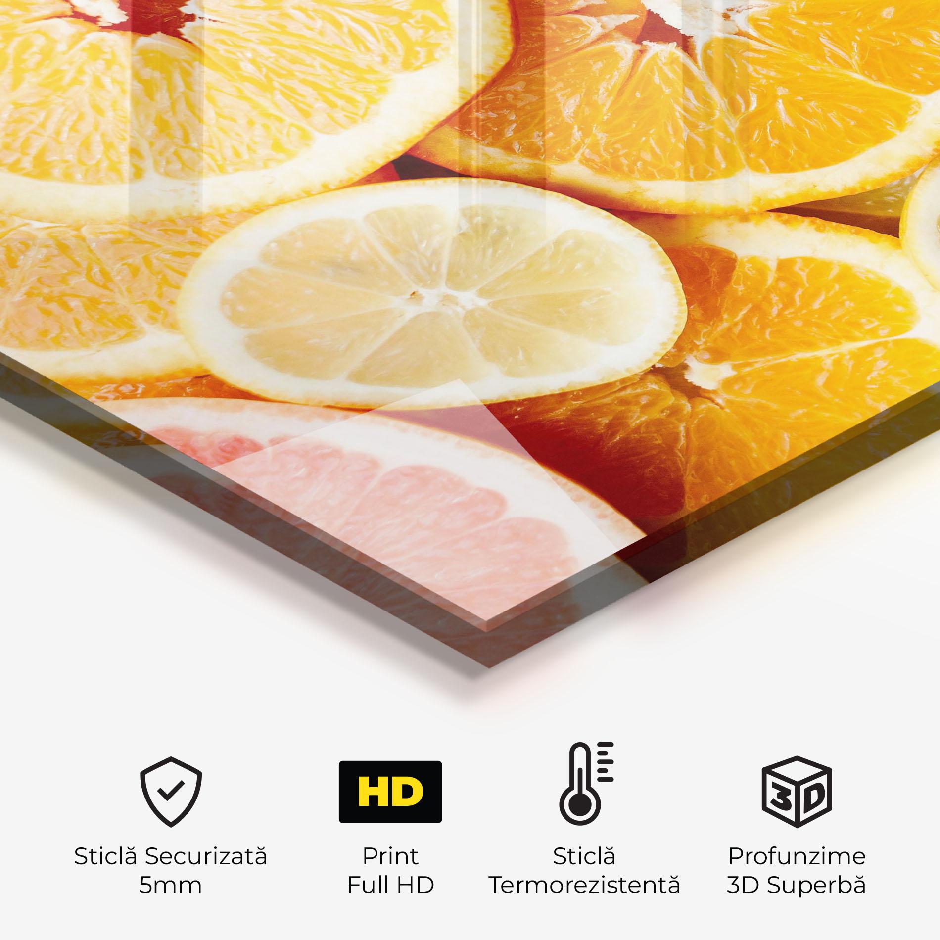 Panou Sticla Bucatarie Citrus Fruits mockup 2