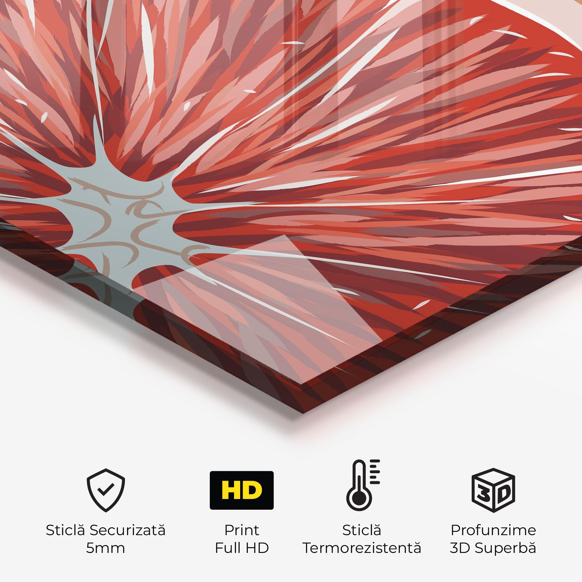 Panou Sticla Bucatarie Grapefruit Close Up mockup 2