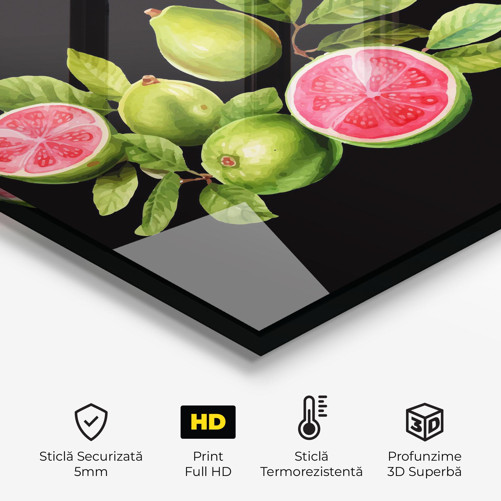 Panou Sticla Bucatarie Green Fruit mockup 2