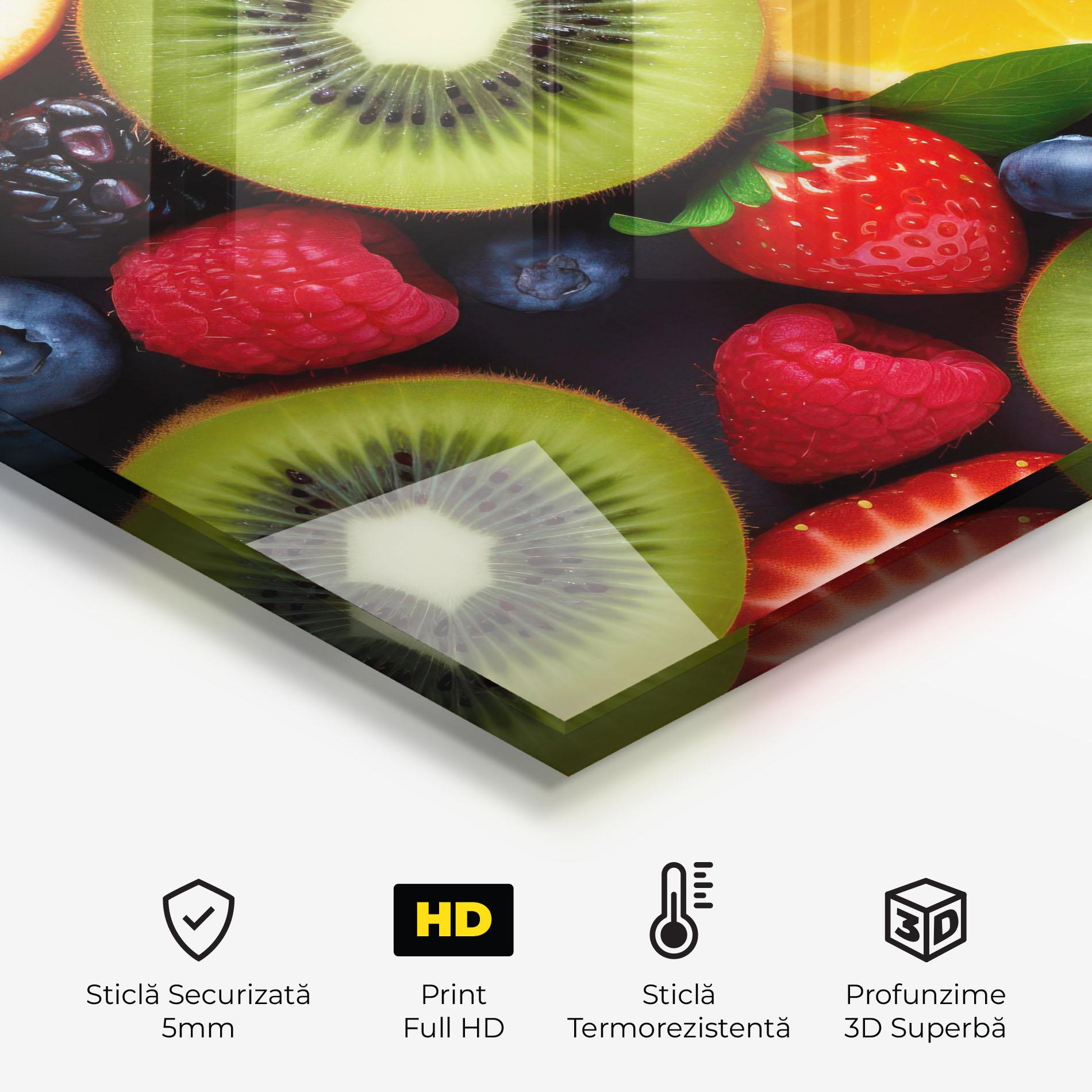 Panou Sticla Bucatarie Kiwi Fruit Mix mockup 2