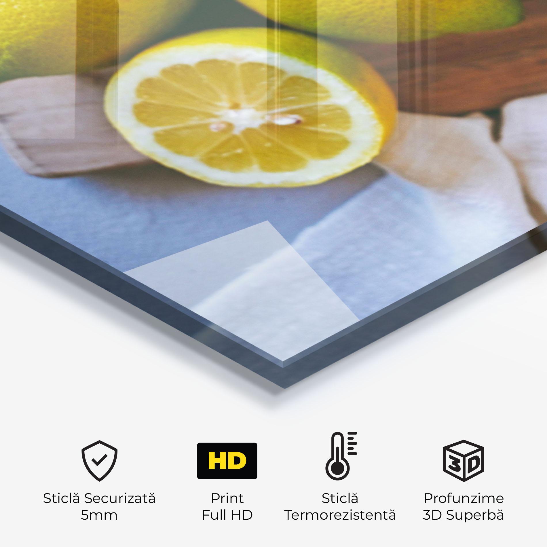 Panou Sticla Bucatarie Lemons On Table mockup 2