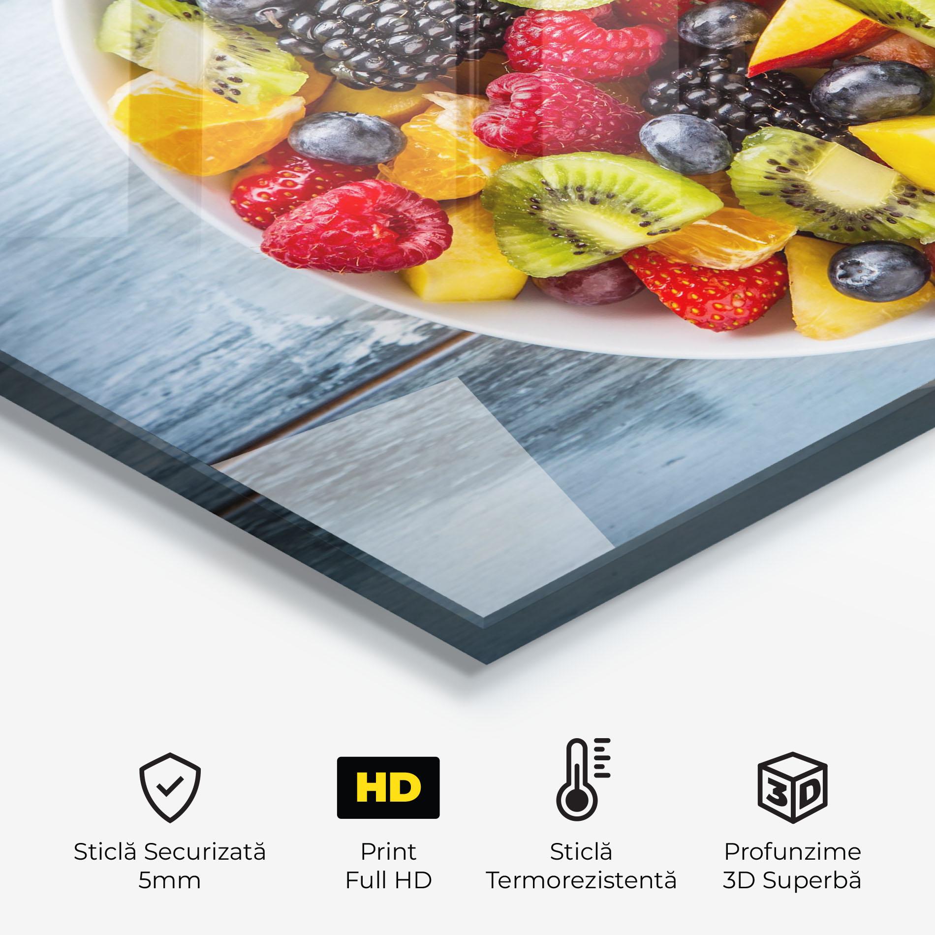 Panou Sticla Bucatarie Tropical Fruit Salad mockup 2