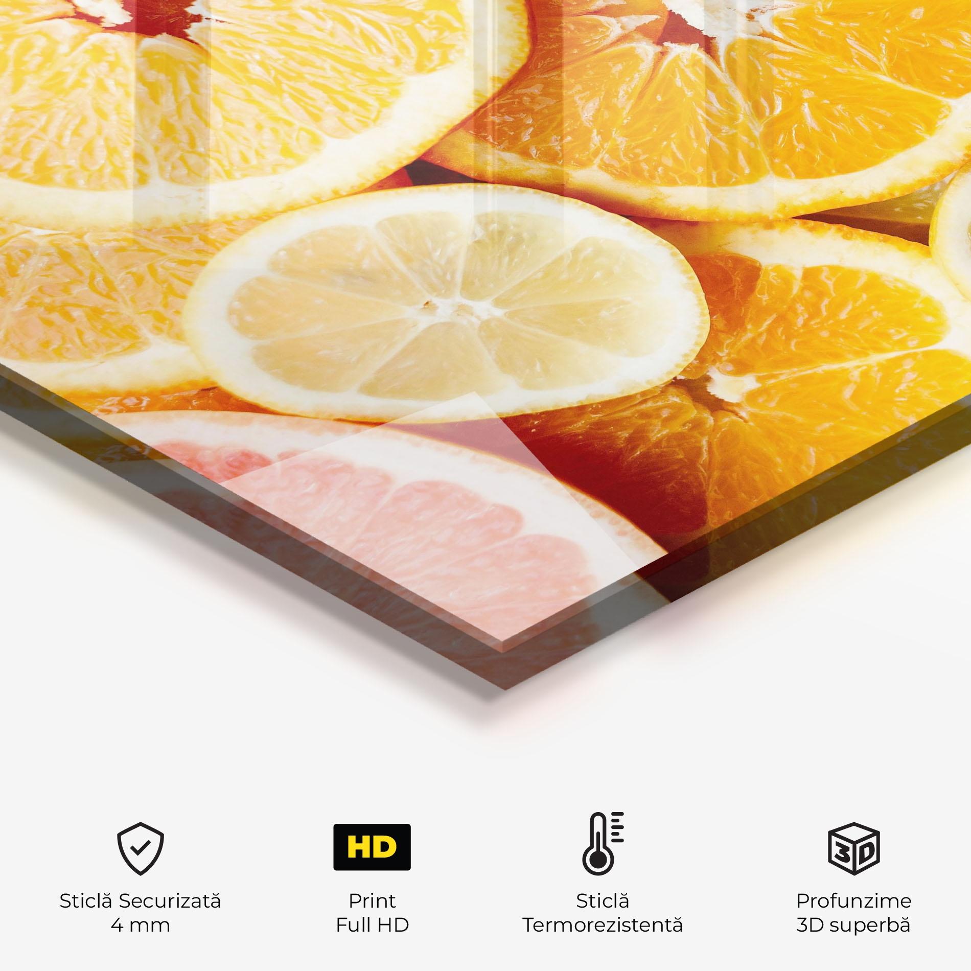 Panou Sticla Bucatarie Citrus Fruits mockup 2