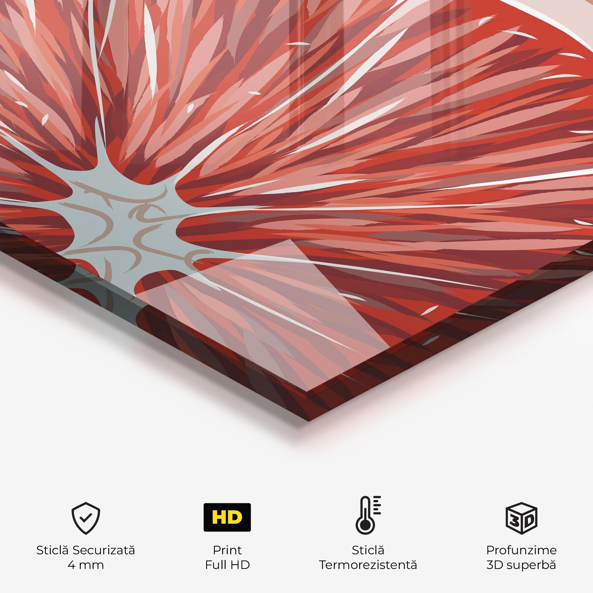 Panou Sticla Bucatarie Grapefruit Close Up mockup 2