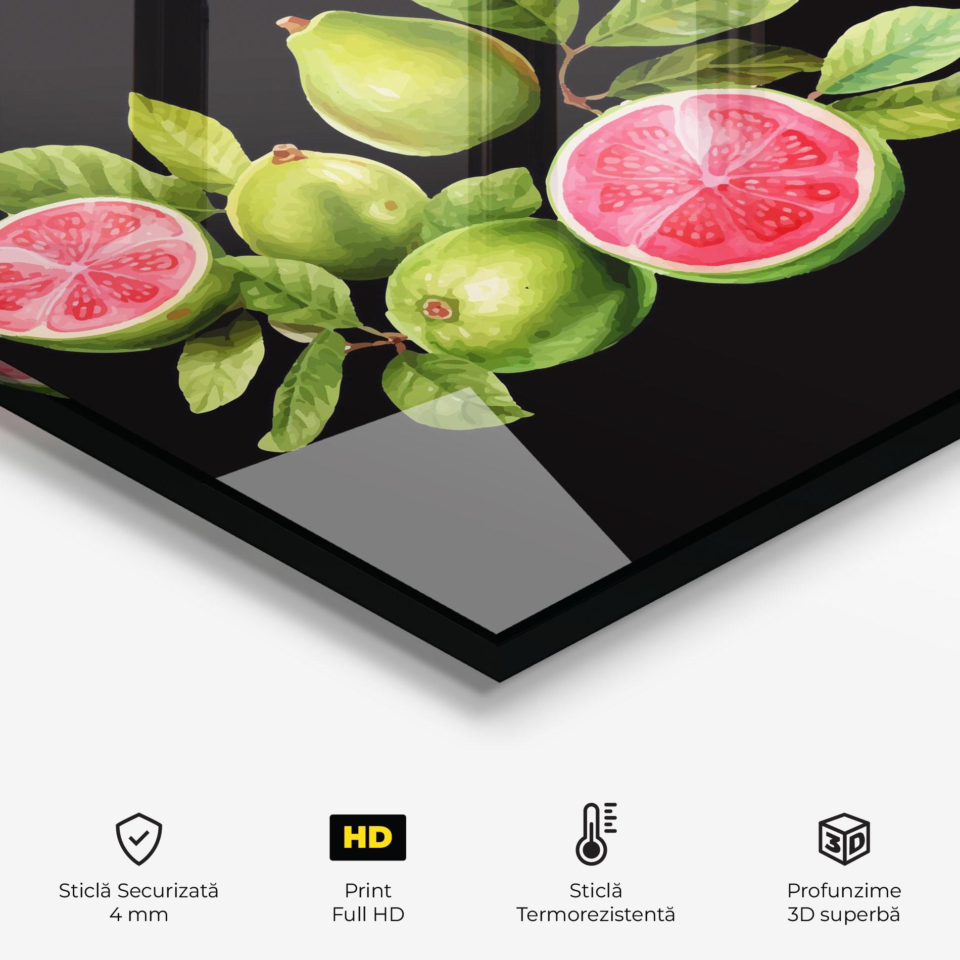 Panou Sticla Bucatarie Green Fruit mockup 2