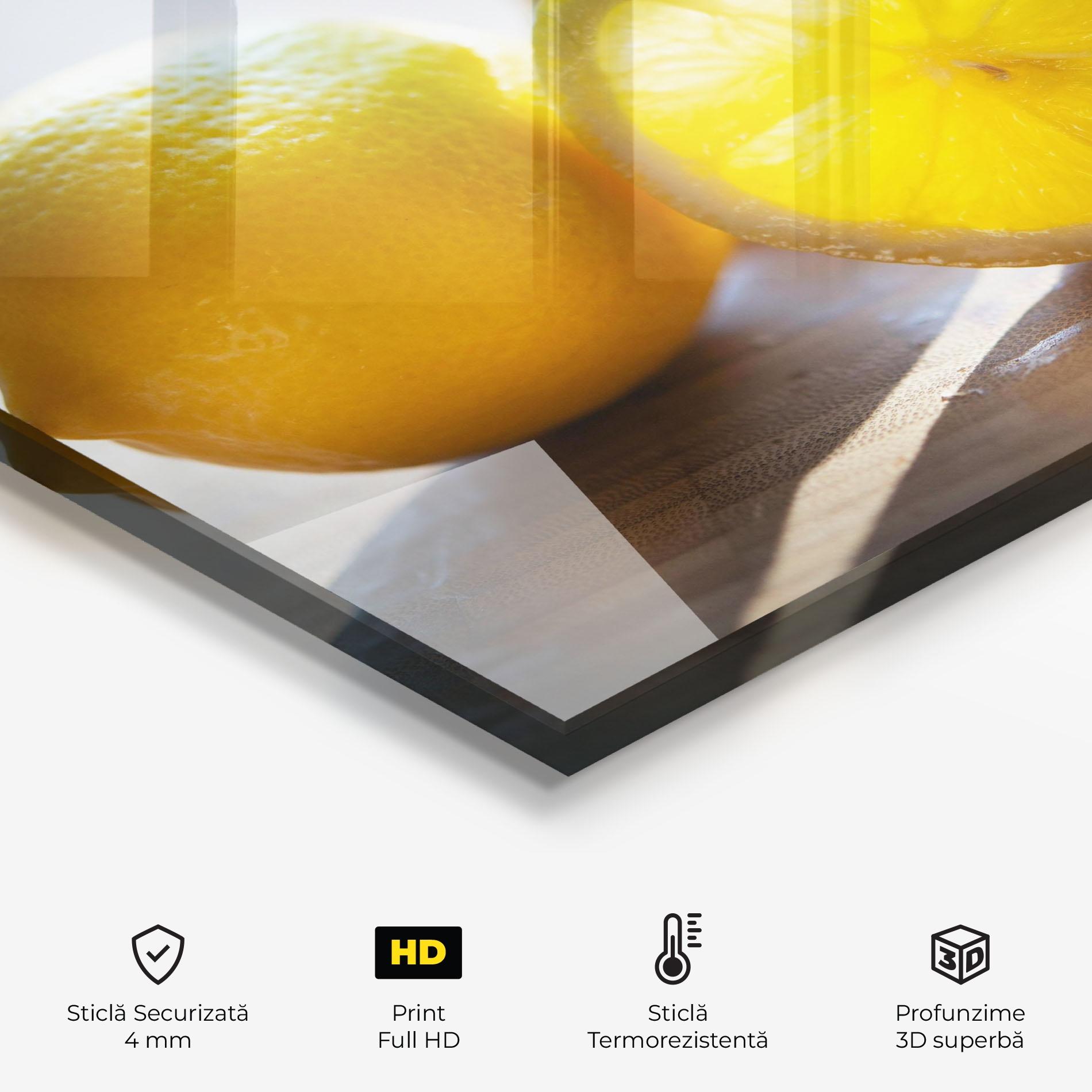 Panou Sticla Bucatarie Lemon In The Sun mockup 2