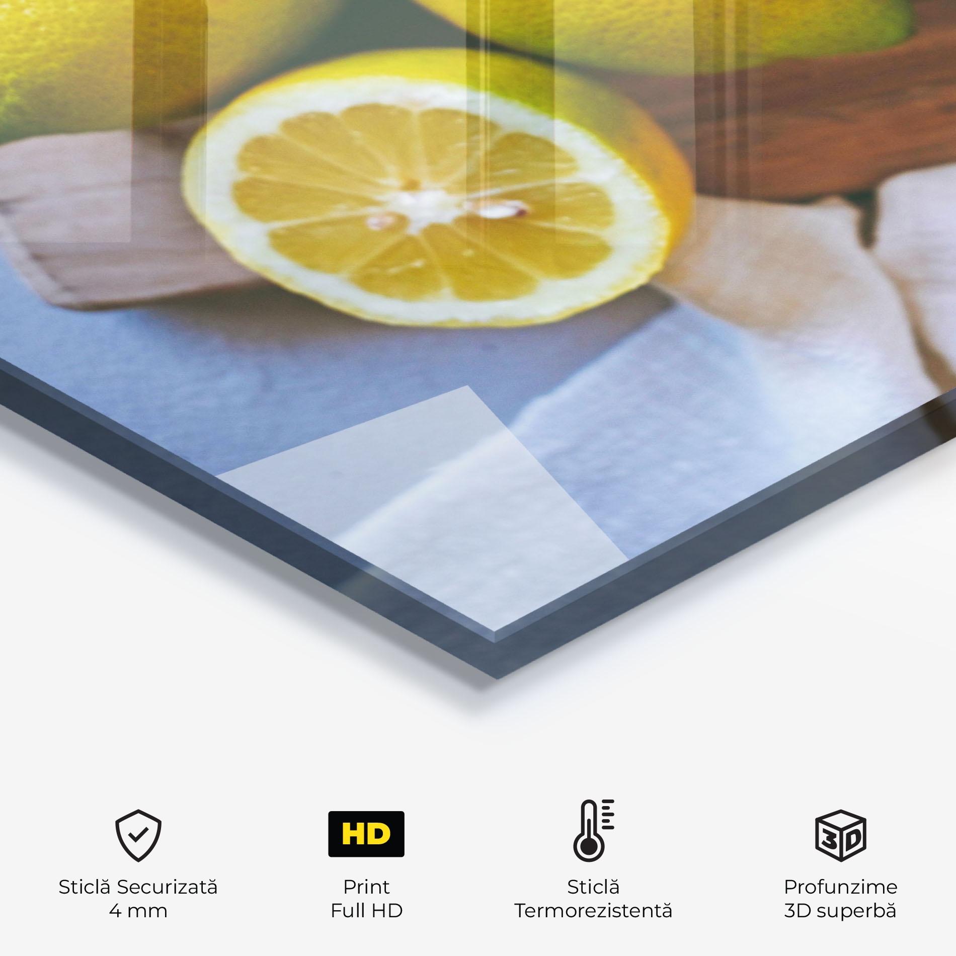 Panou Sticla Bucatarie Lemons On Table mockup 2