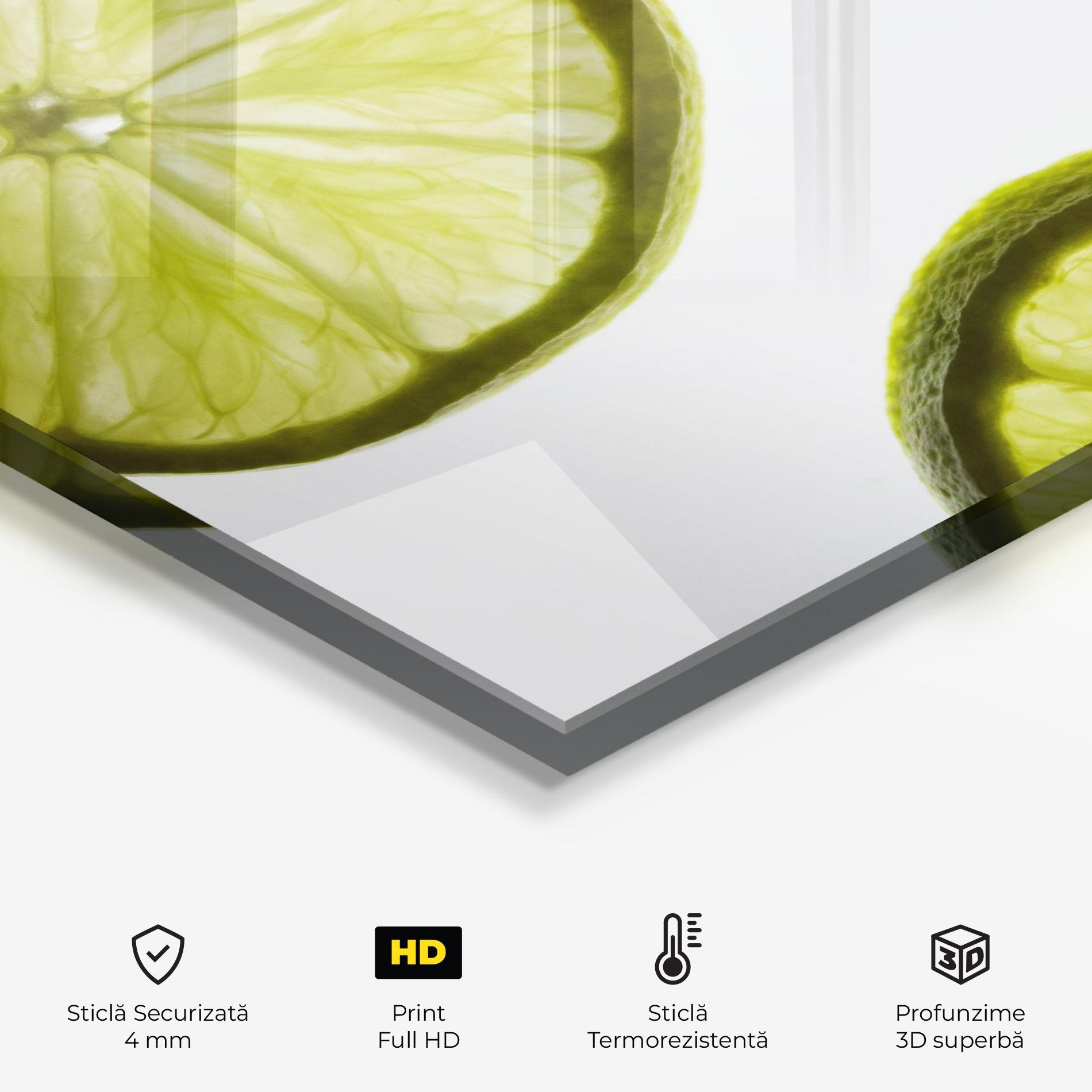 Panou Sticla Bucatarie Lime Slice mockup 2