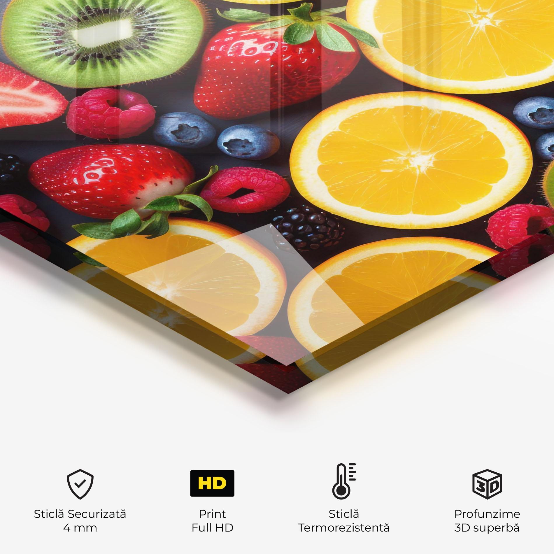 Panou Sticla Bucatarie Orange Fruit Mix mockup 2