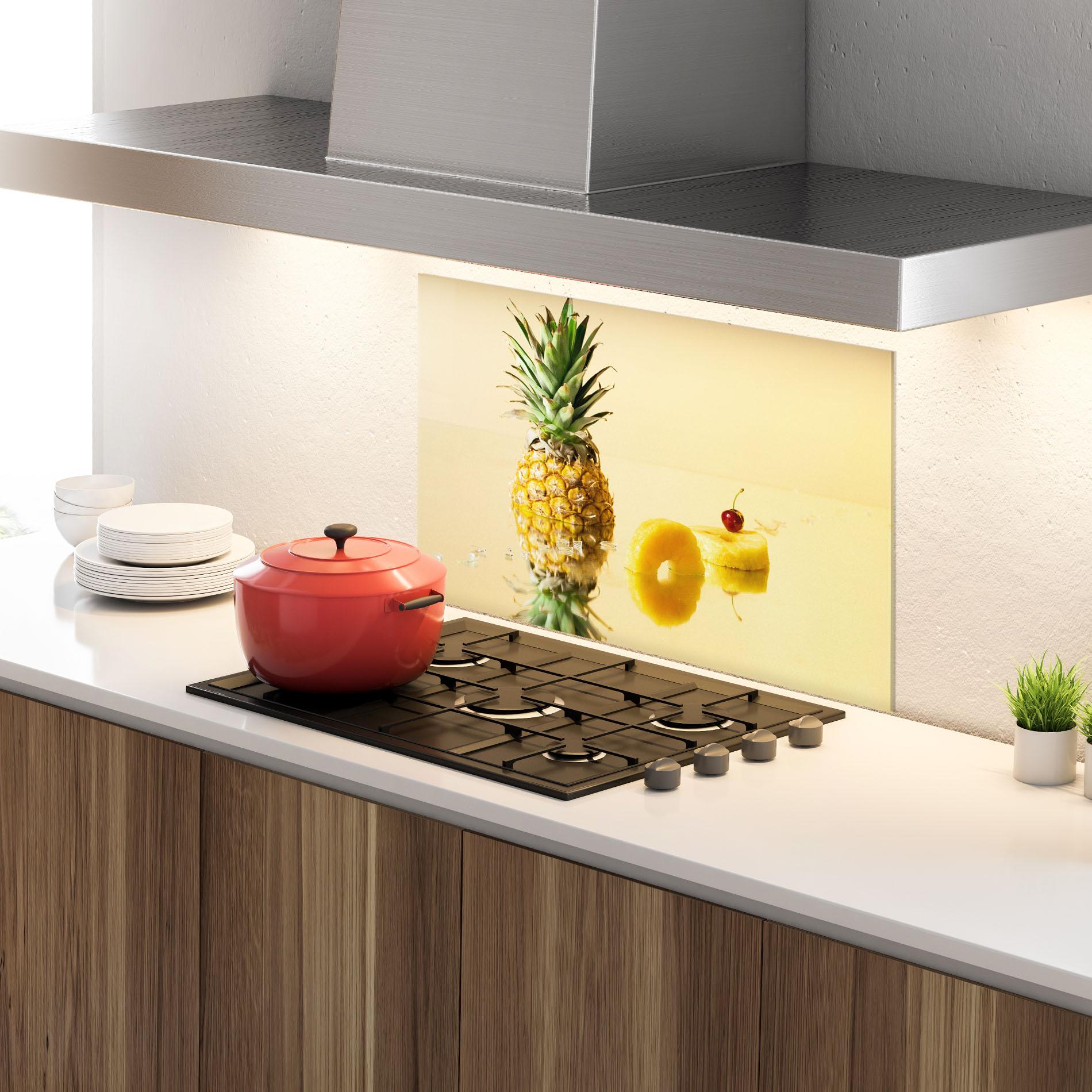 Panou Sticla Bucatarie Cut Pineapple mockup 4