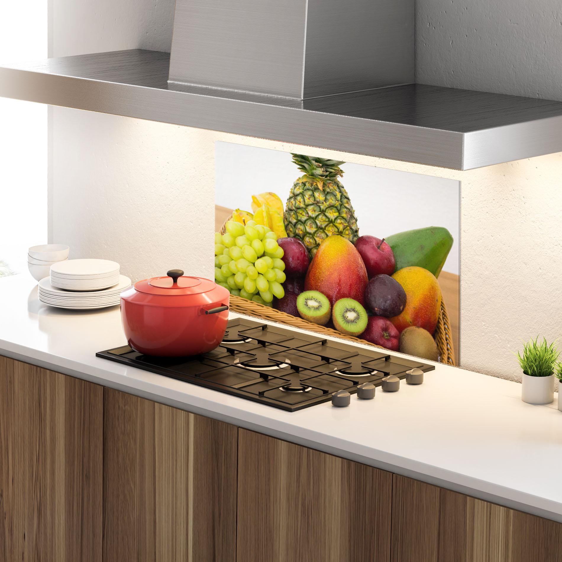 Panou Sticla Bucatarie Fruit Basket mockup 4