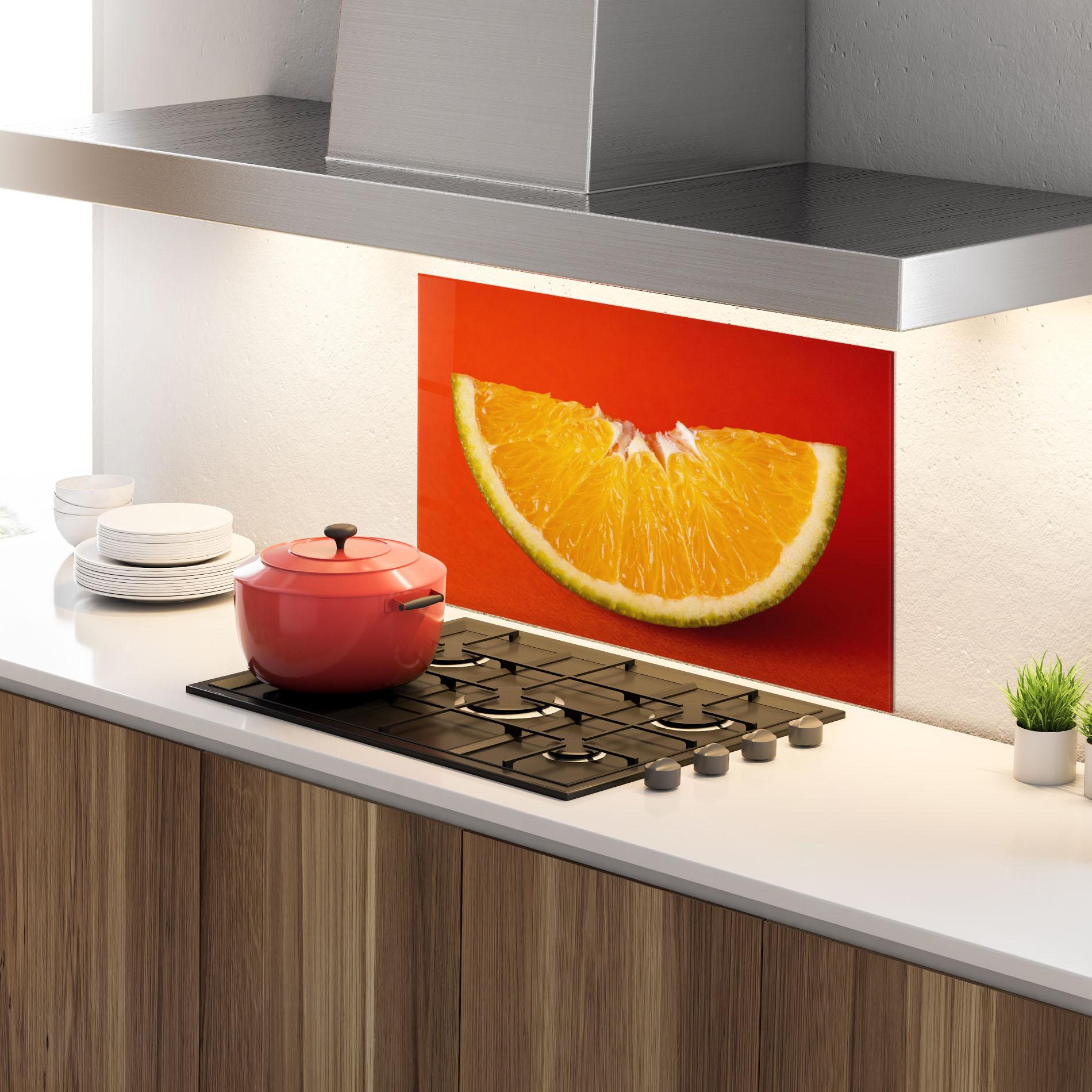 Panou Sticla Bucatarie Green Orange mockup 4