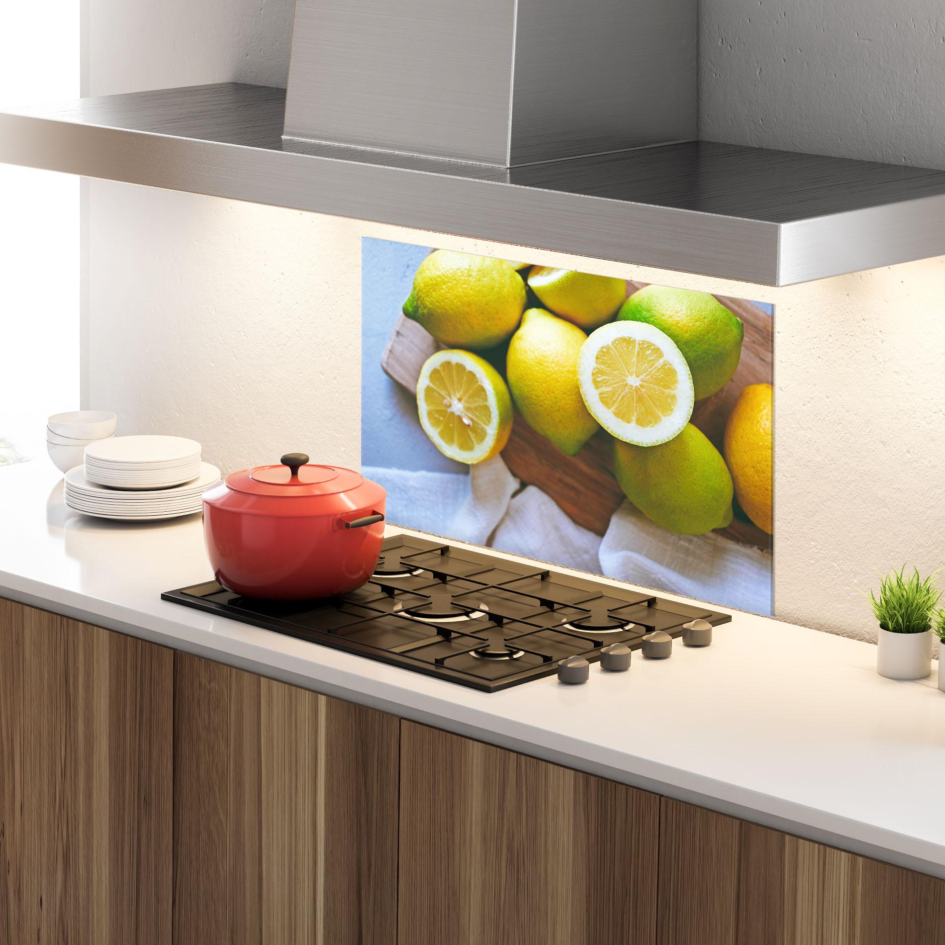 Panou Sticla Bucatarie Lemons On Table mockup 4