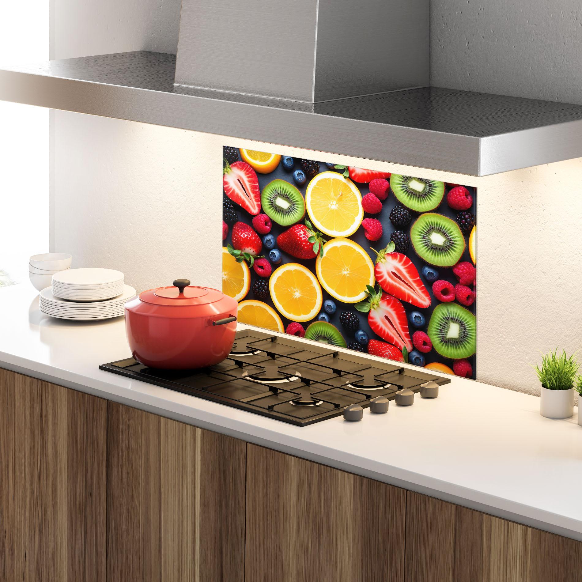 Panou Sticla Bucatarie Orange Fruit Mix mockup 4