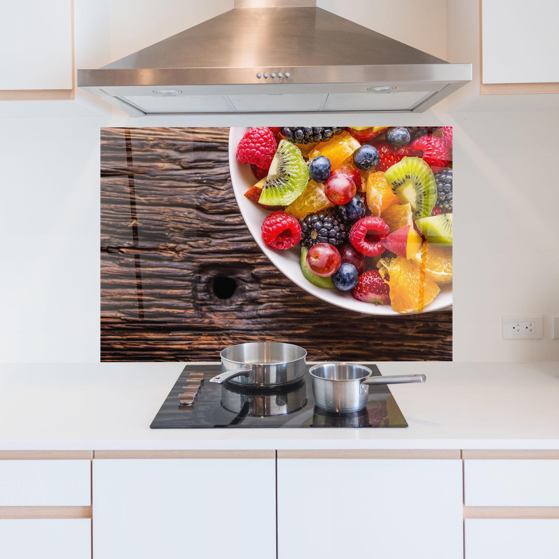 Panou Sticla Bucatarie Fresh Fruit Salad mockup 5