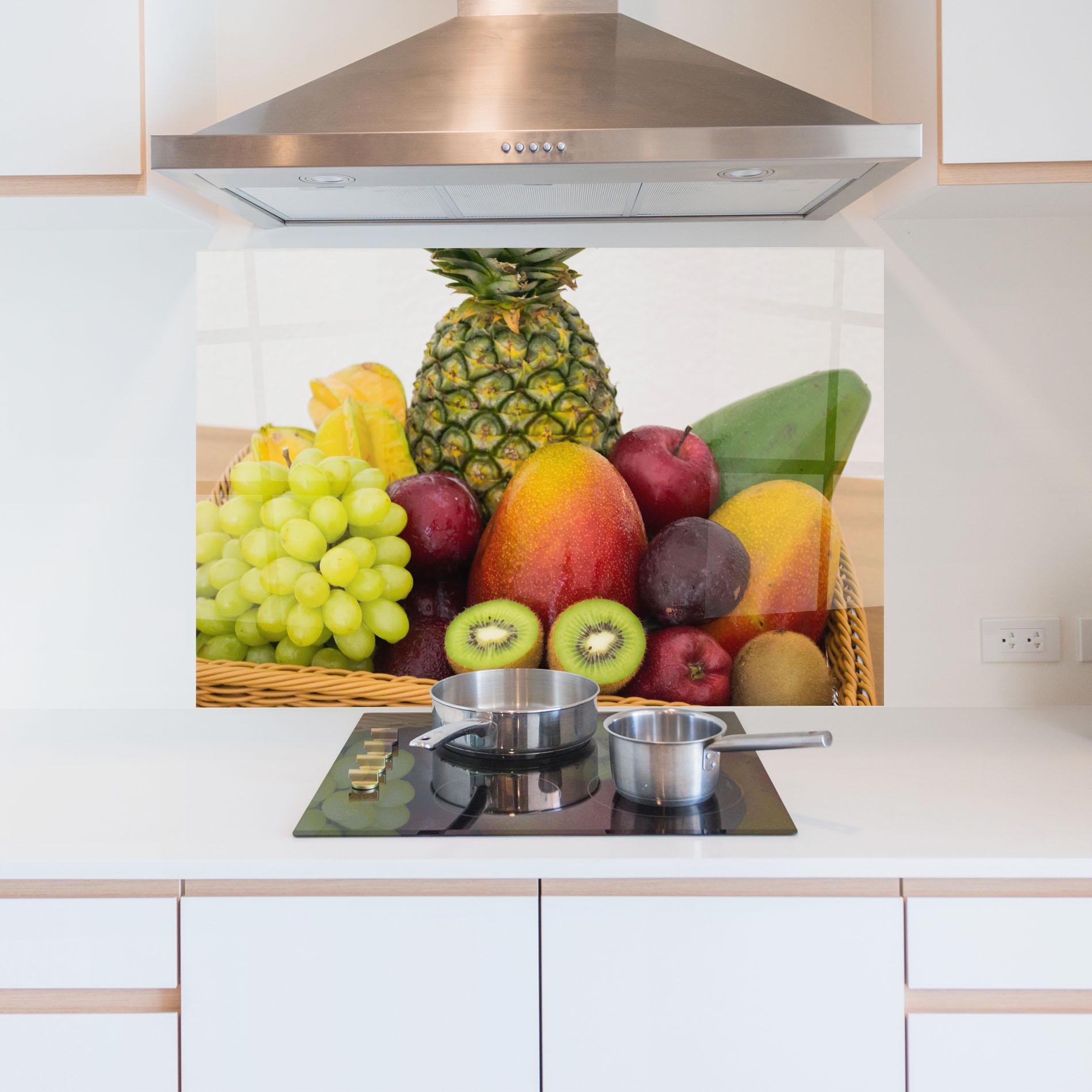 Panou Sticla Bucatarie Fruit Basket mockup 5