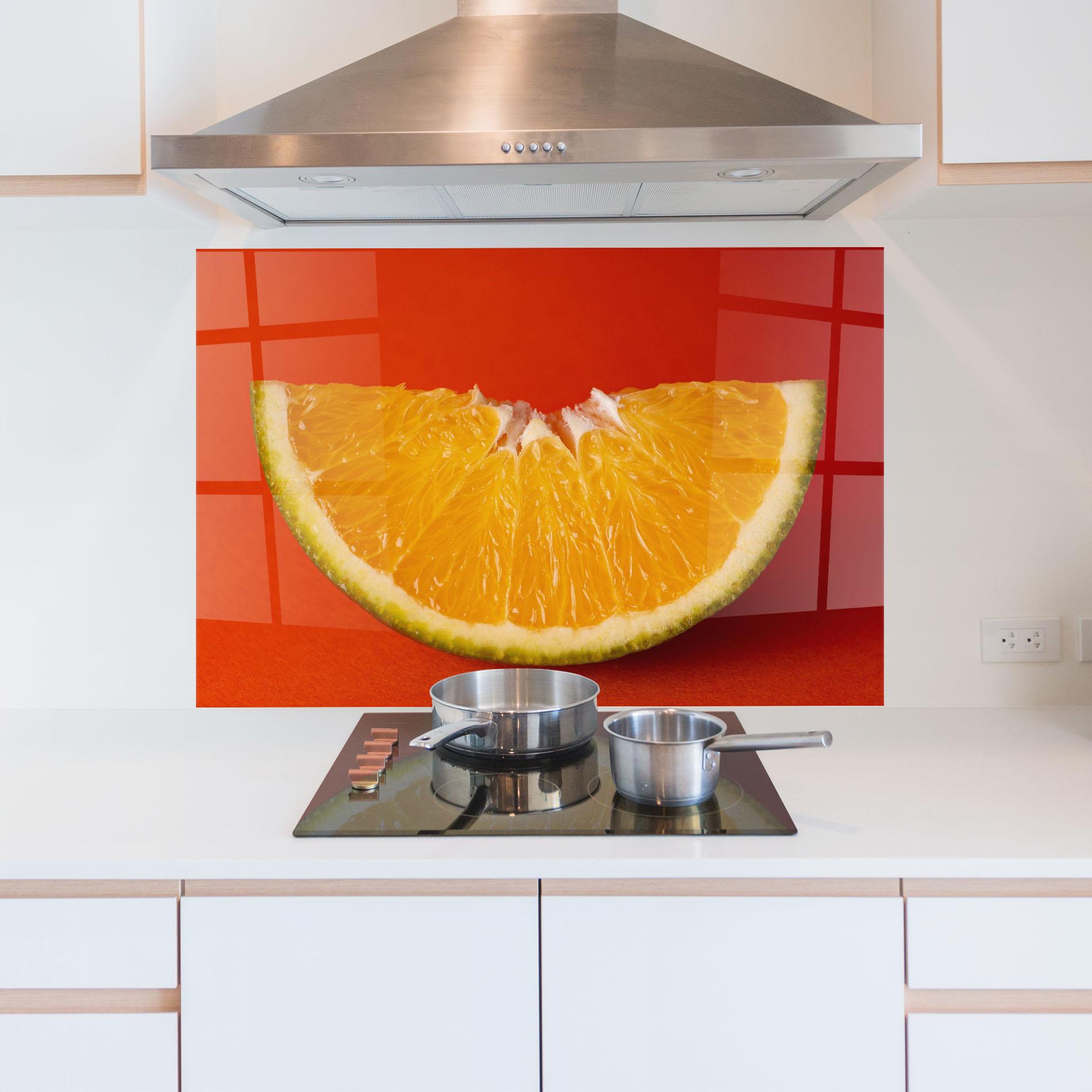 Panou Sticla Bucatarie Green Orange mockup 5