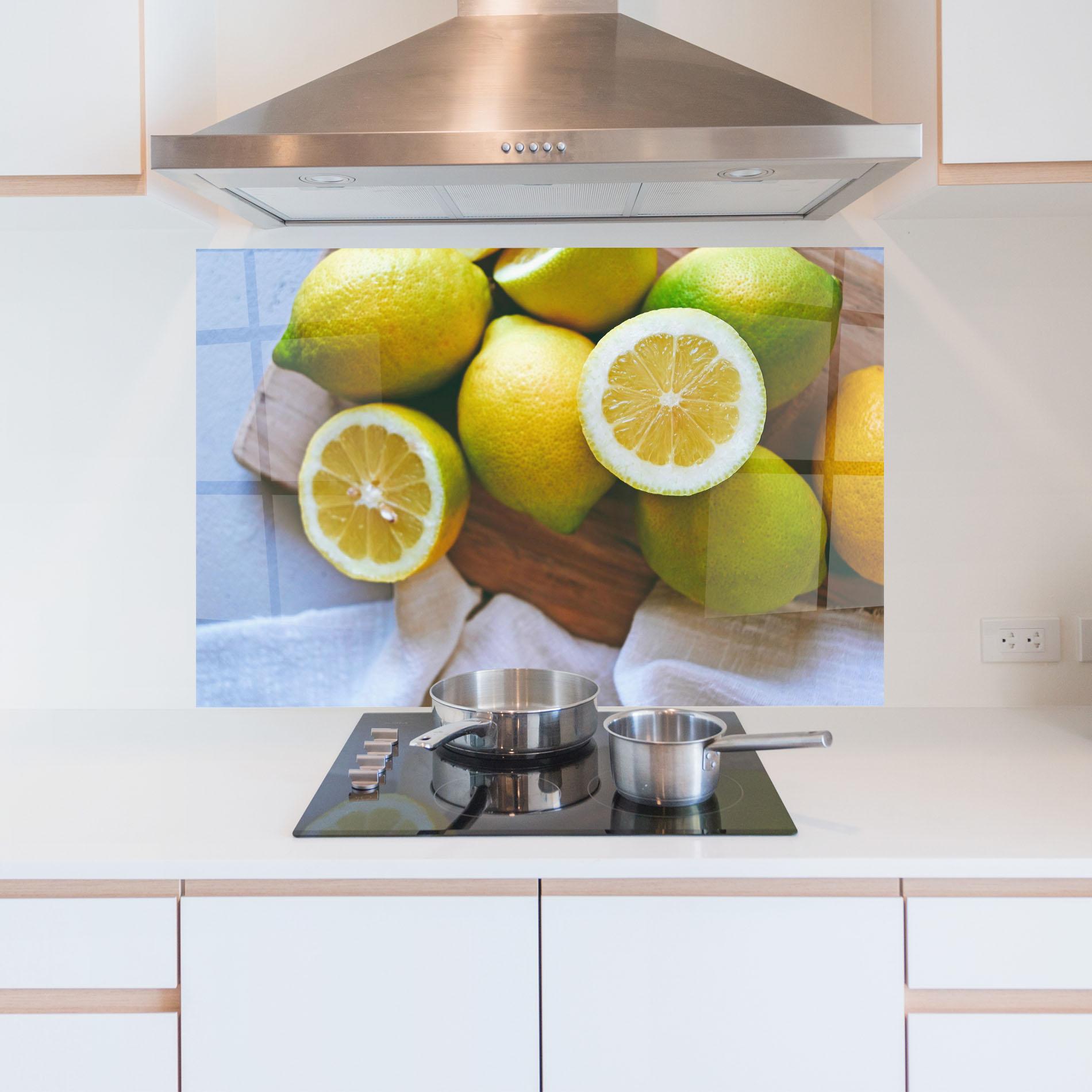 Panou Sticla Bucatarie Lemons On Table mockup 5