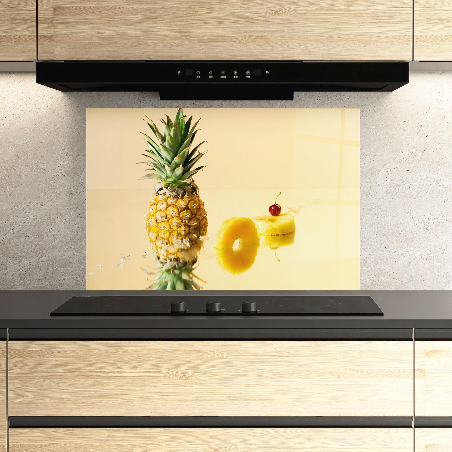 Panou Sticla Bucatarie Cut Pineapple mockup 3
