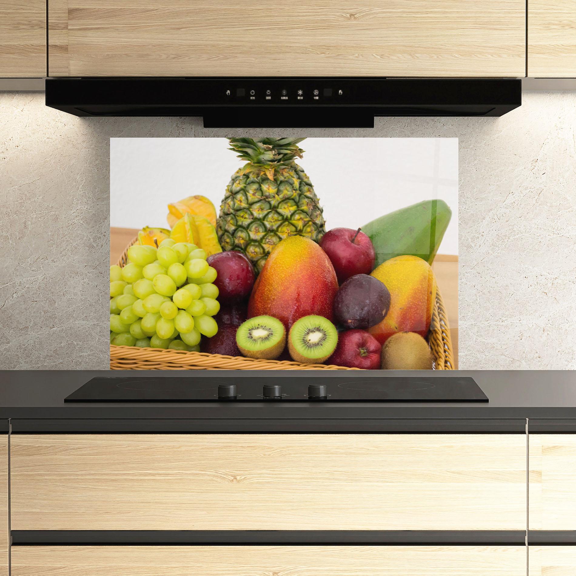 Panou Sticla Bucatarie Fruit Basket mockup 3