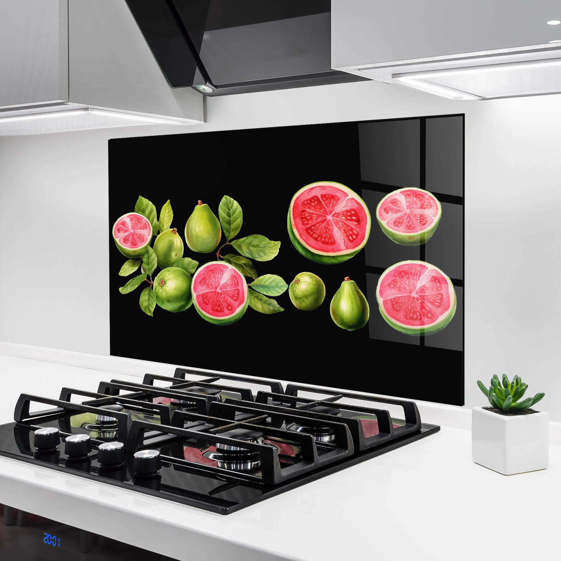 Panou Sticla Bucatarie Green Fruit mockup 6