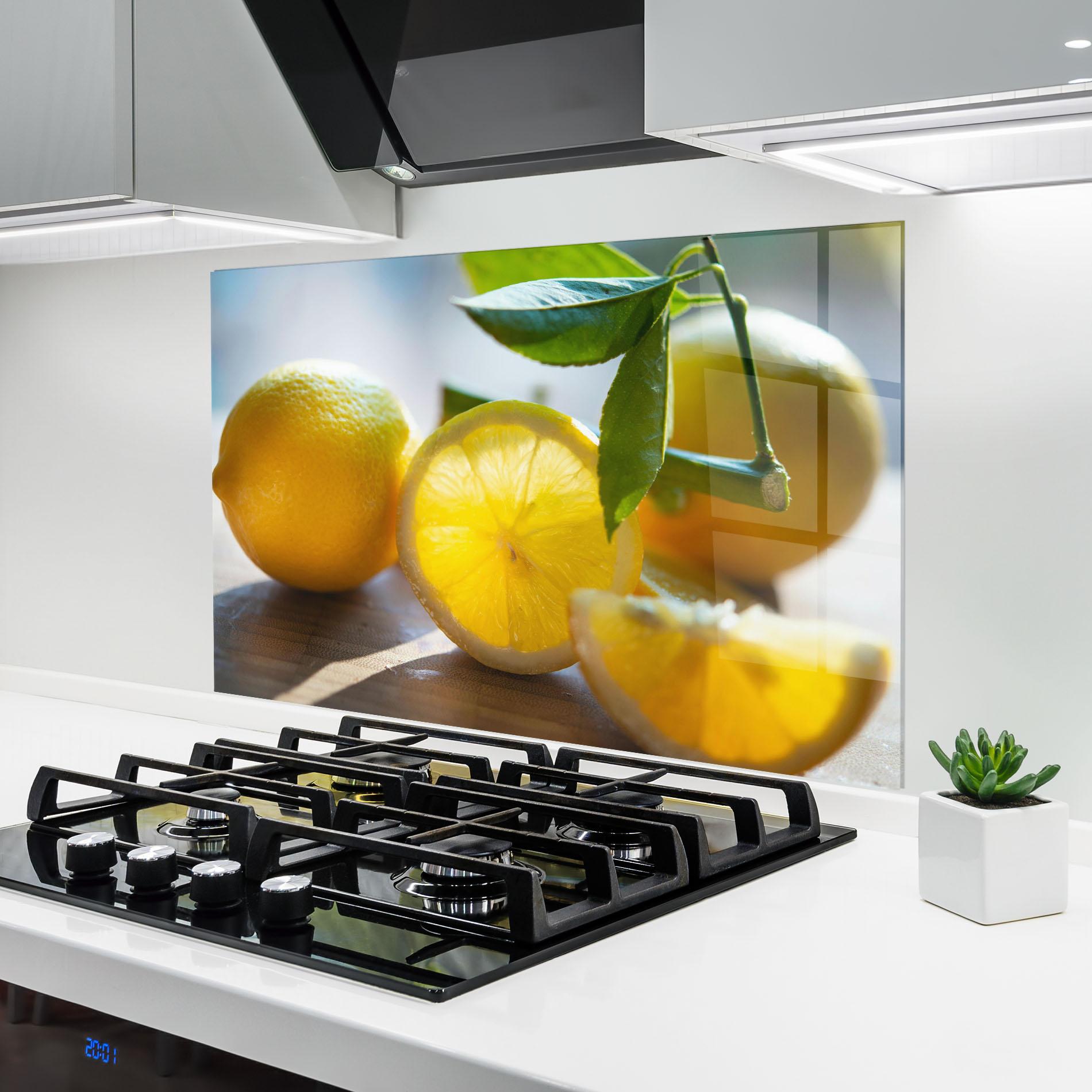 Panou Sticla Bucatarie Lemon In The Sun mockup 6