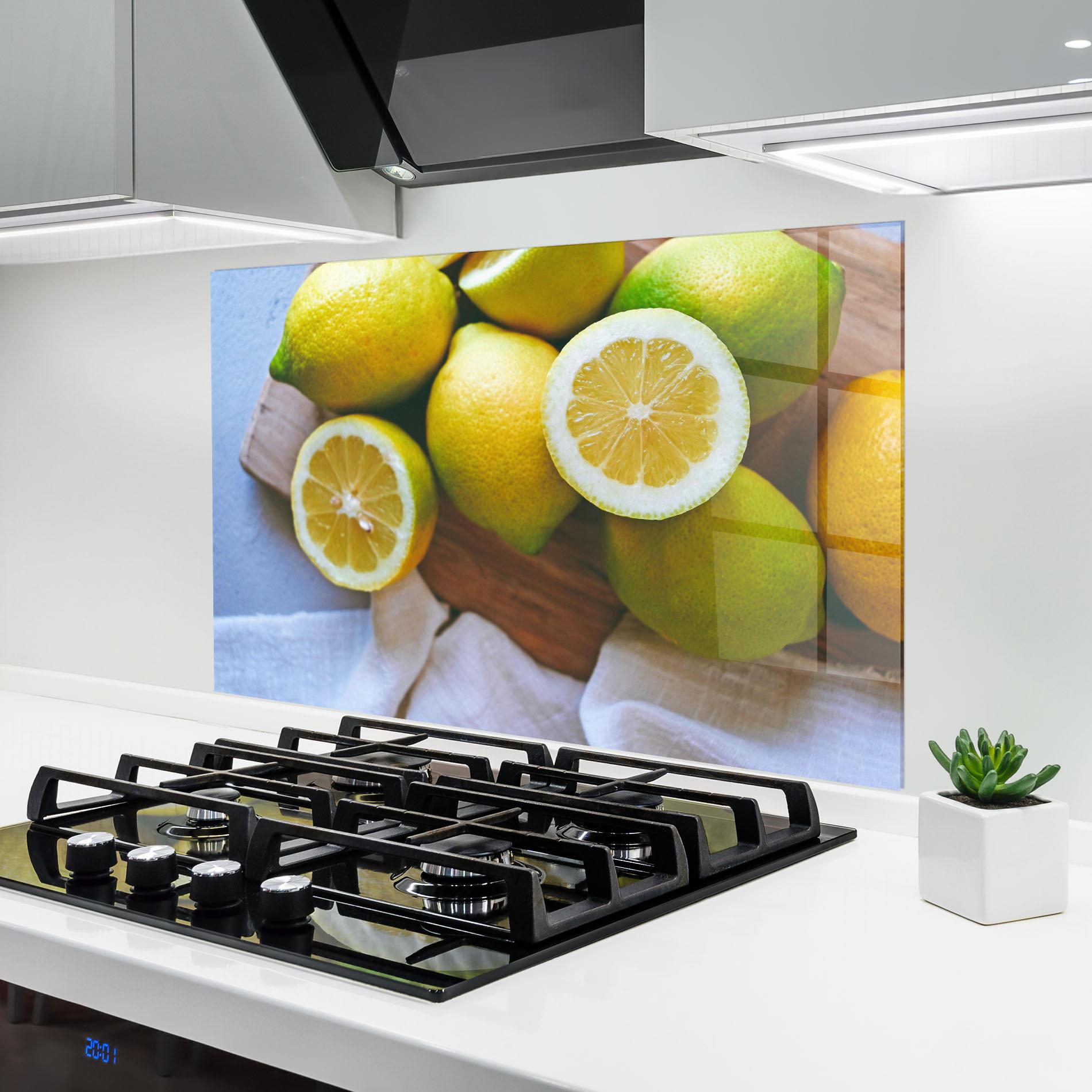 Panou Sticla Bucatarie Lemons On Table mockup 6
