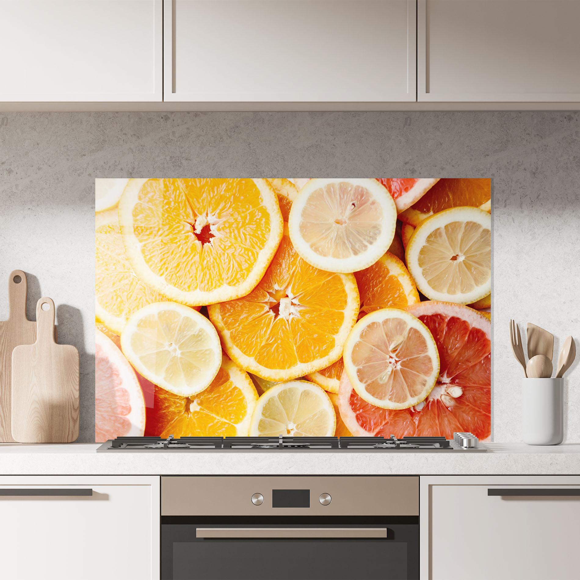 Panou Sticla Bucatarie Citrus Fruits mockup 7