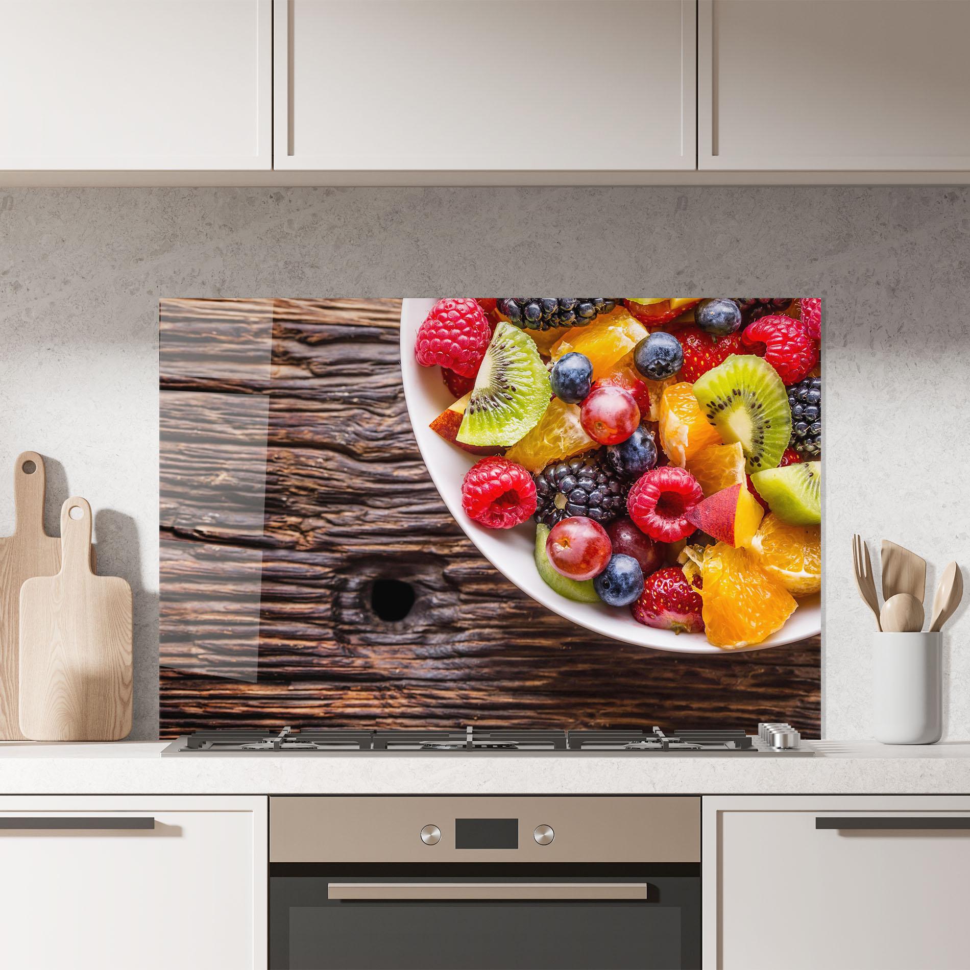 Panou Sticla Bucatarie Fresh Fruit Salad mockup 7
