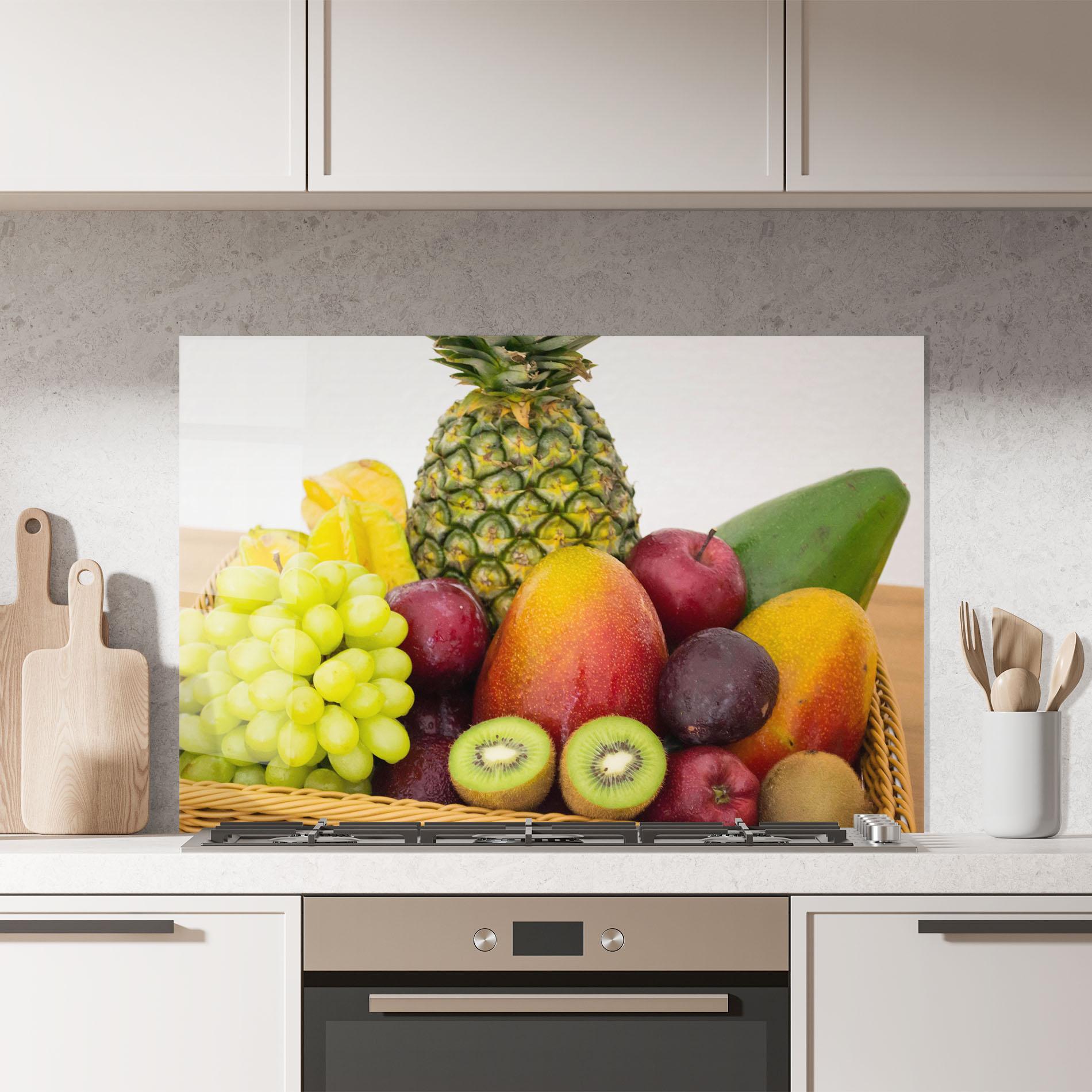 Panou Sticla Bucatarie Fruit Basket mockup 7