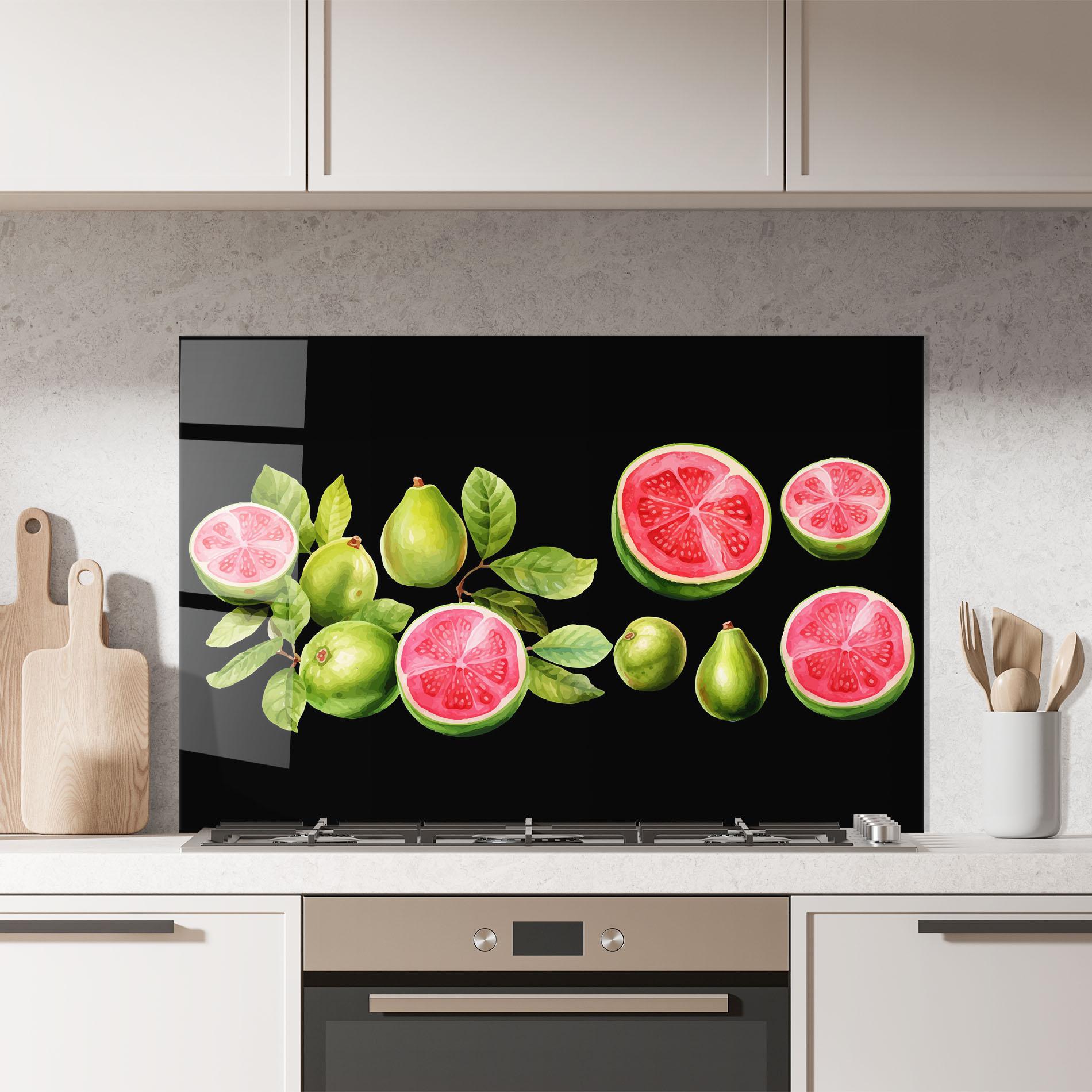 Panou Sticla Bucatarie Green Fruit mockup 7