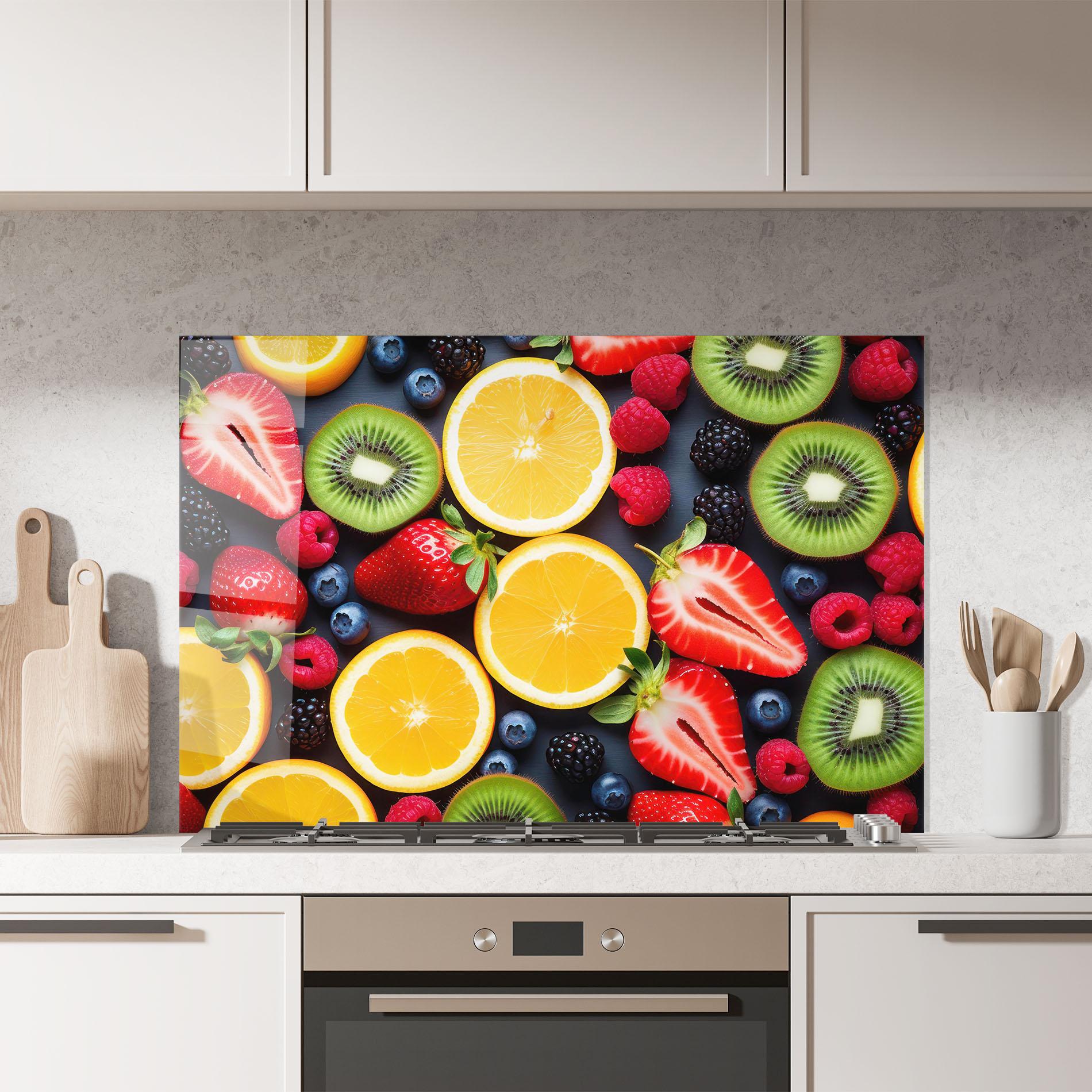 Panou Sticla Bucatarie Orange Fruit Mix mockup 7