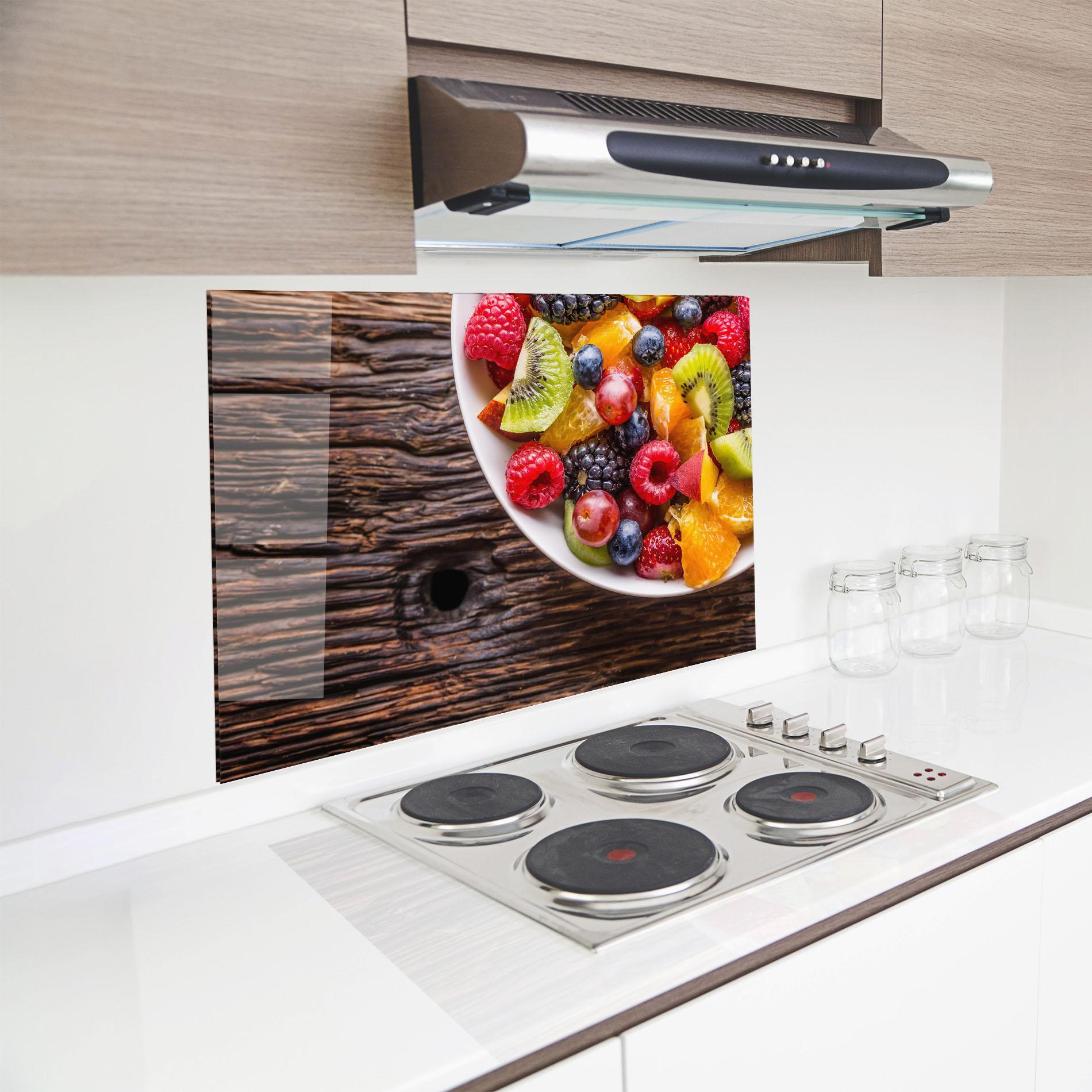 Panou Sticla Bucatarie Fresh Fruit Salad mockup 8