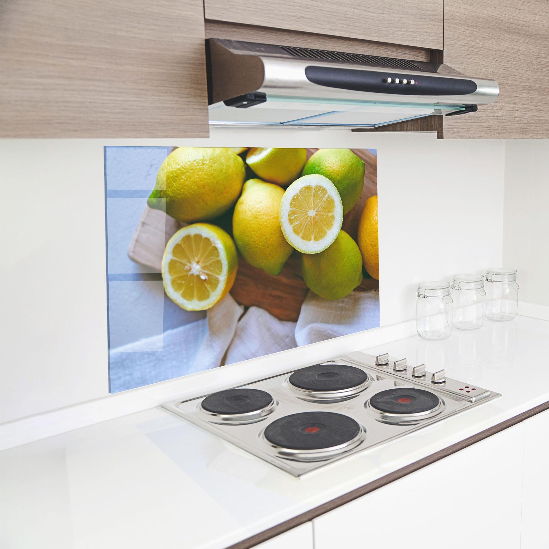 Panou Sticla Bucatarie Lemons On Table mockup 8